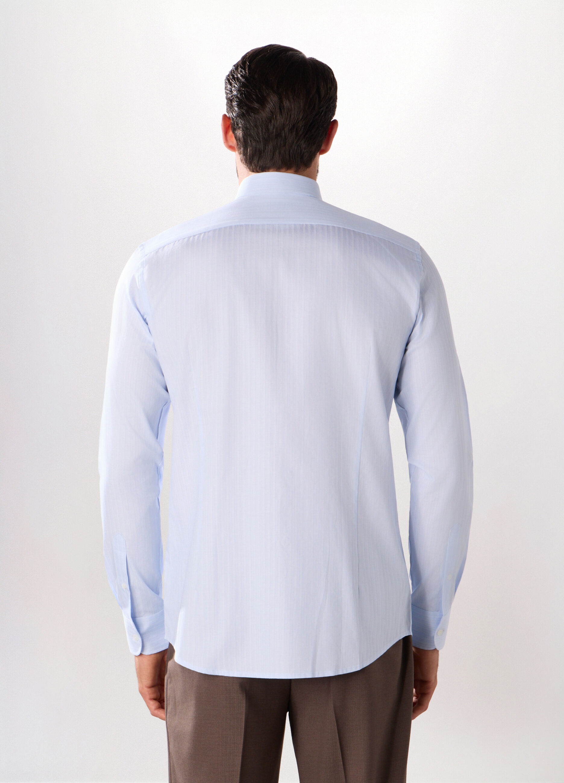 Camicia regular fit in puro cotone a righe uomo_1