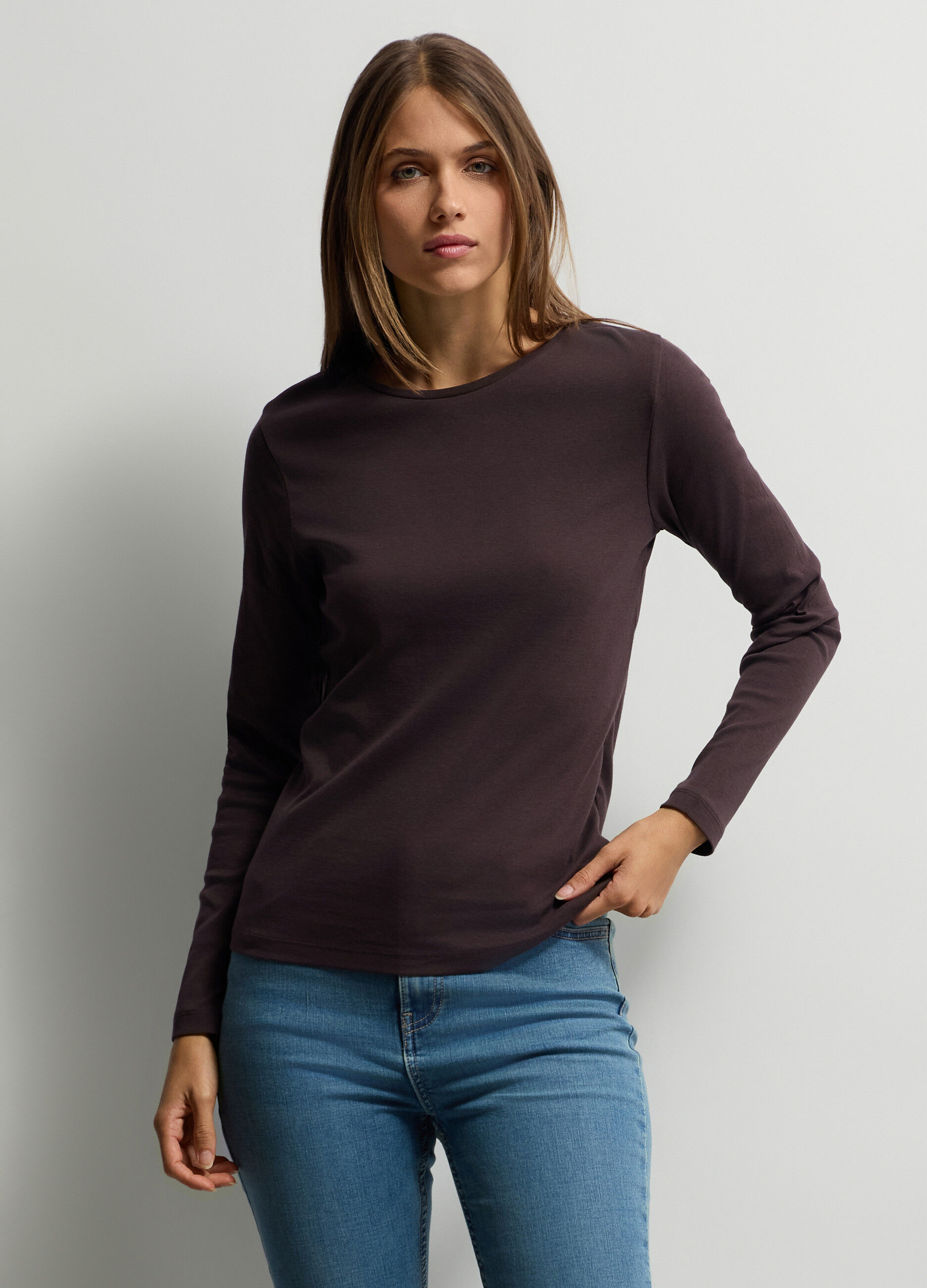 T-shirt girocollo donna_0