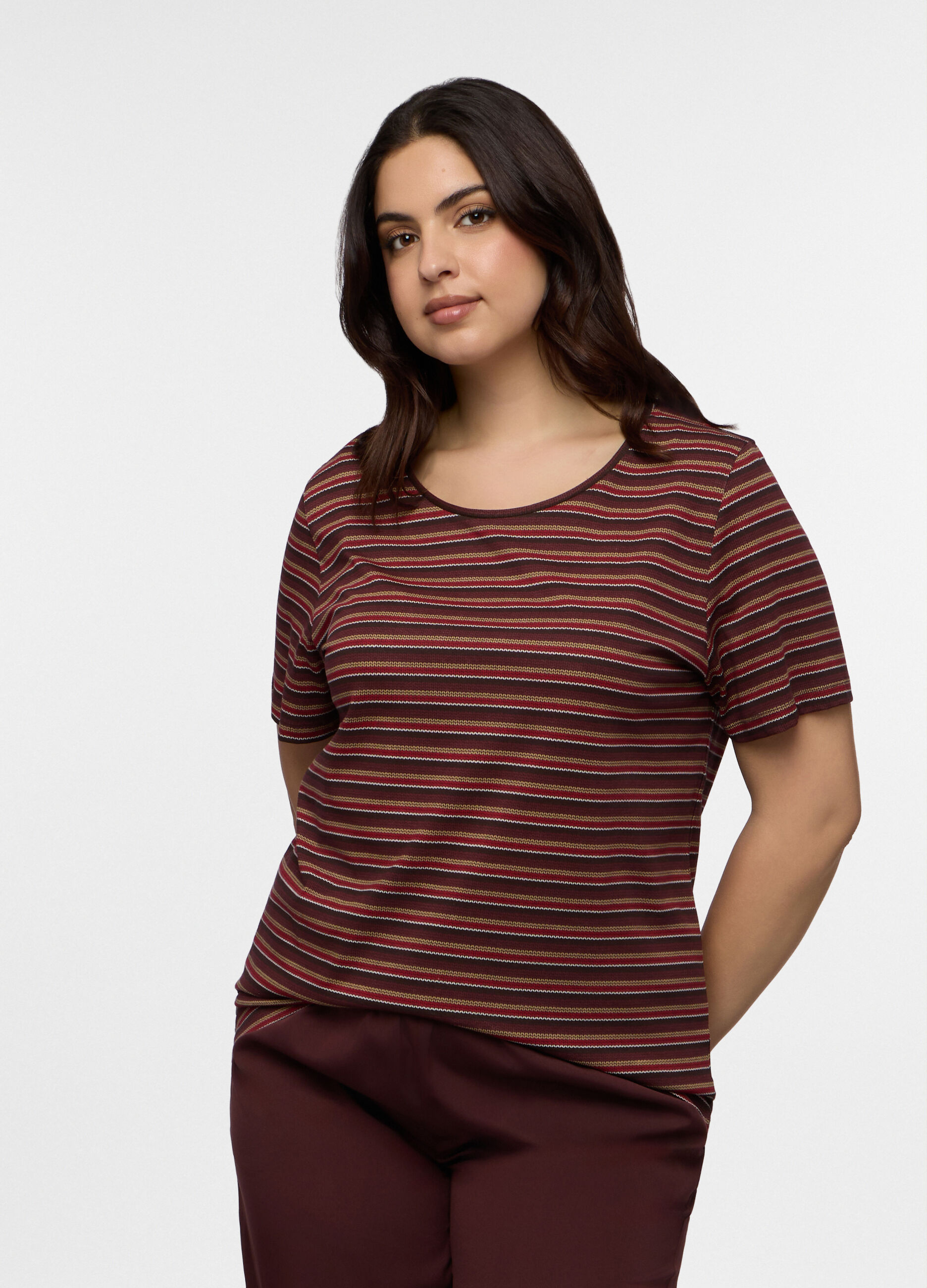 T-shirt girocollo donna curvy_0