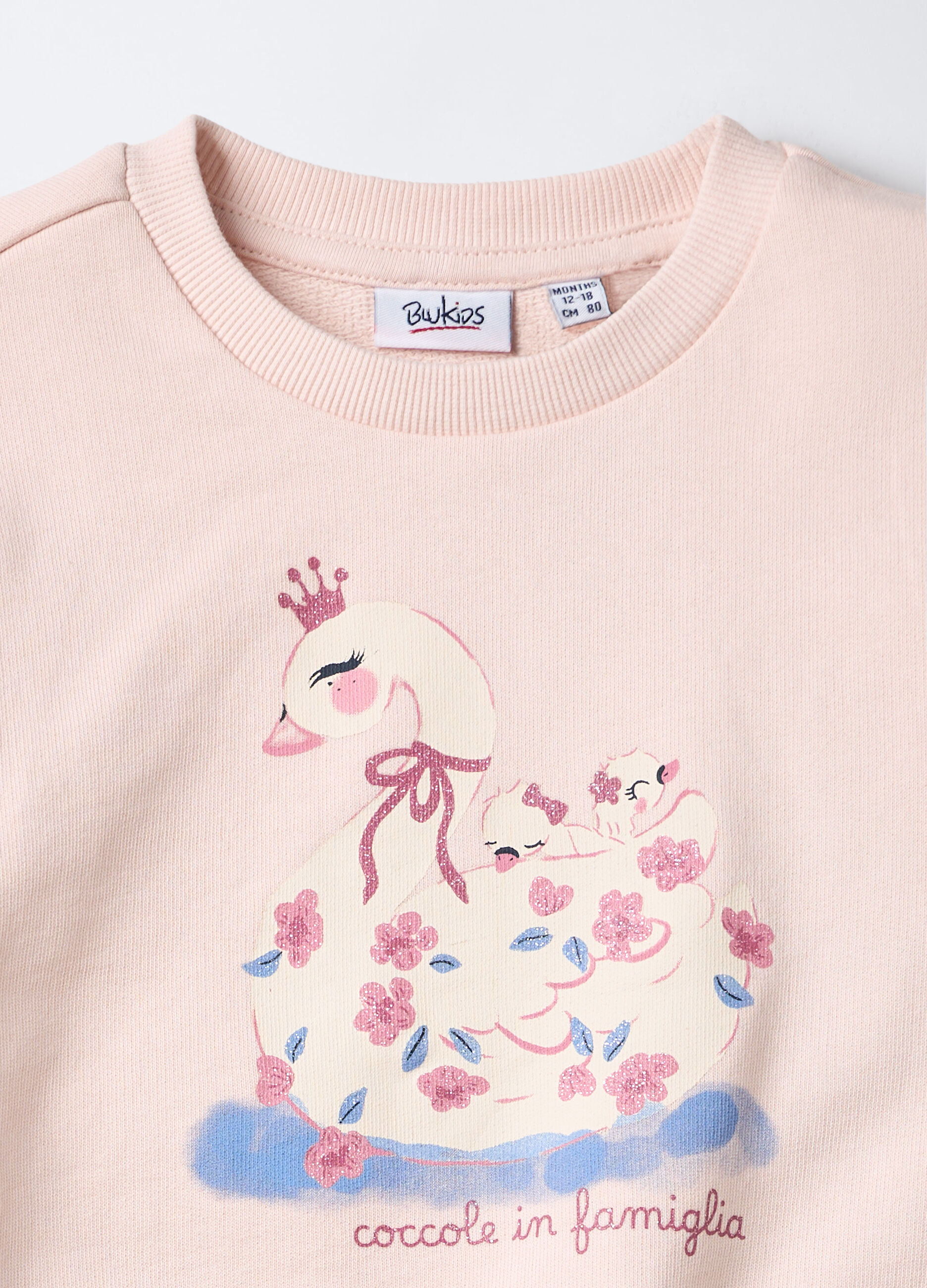 Jogging set in puro cotone garzato bimba_2