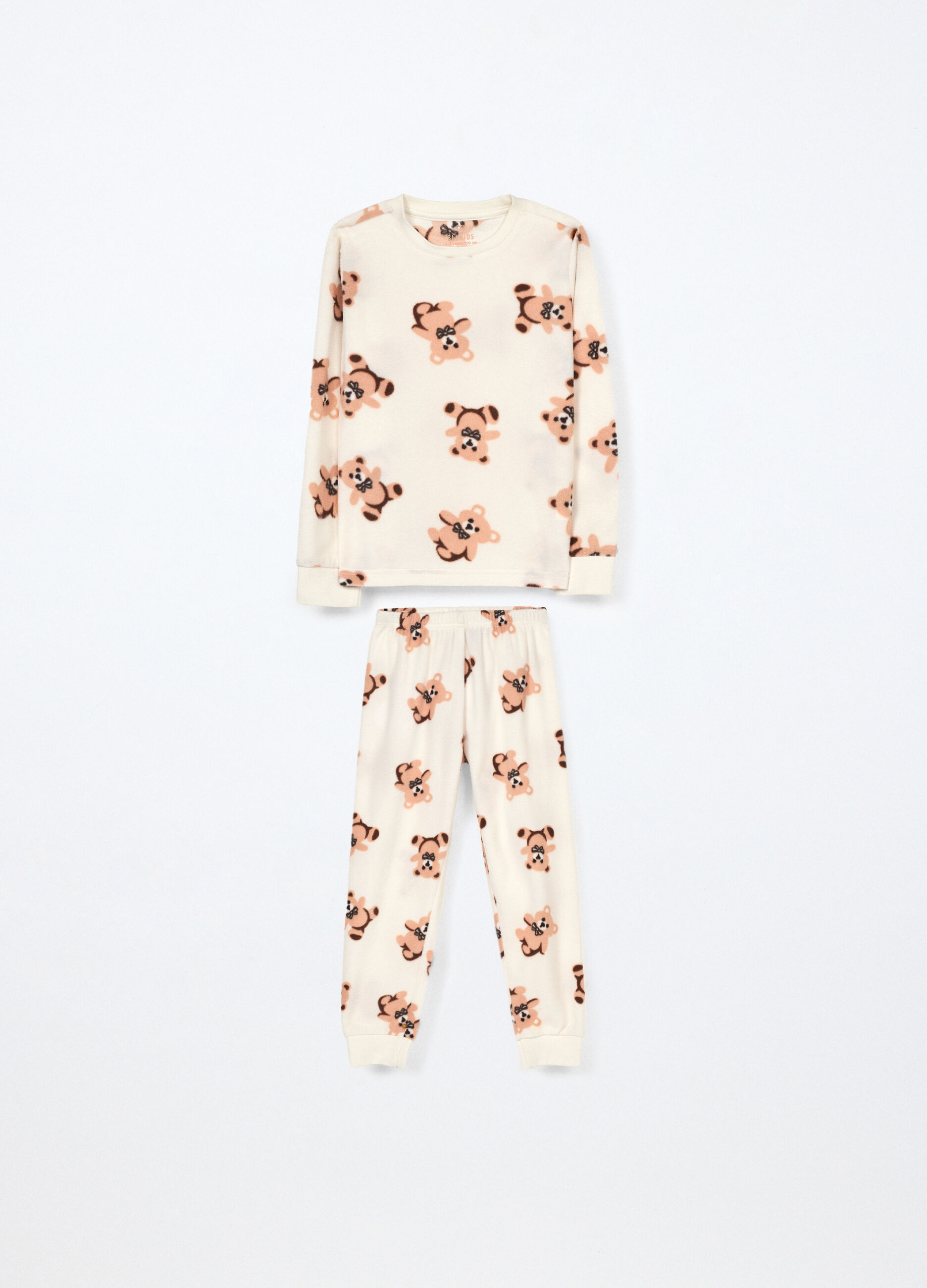 Set pigiama lungo in pile bambina_0