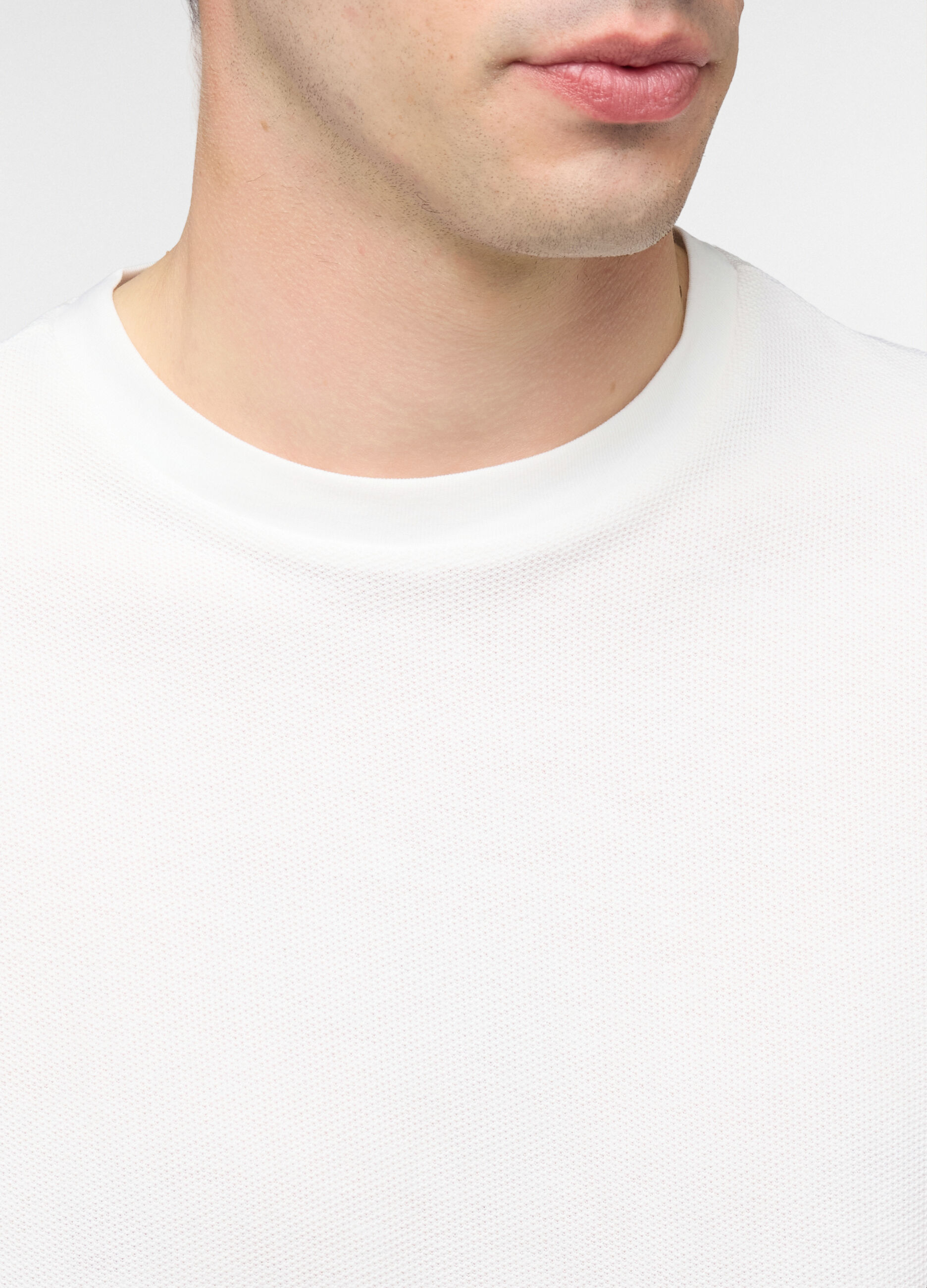 T-shirt in piquet di cotone uomo