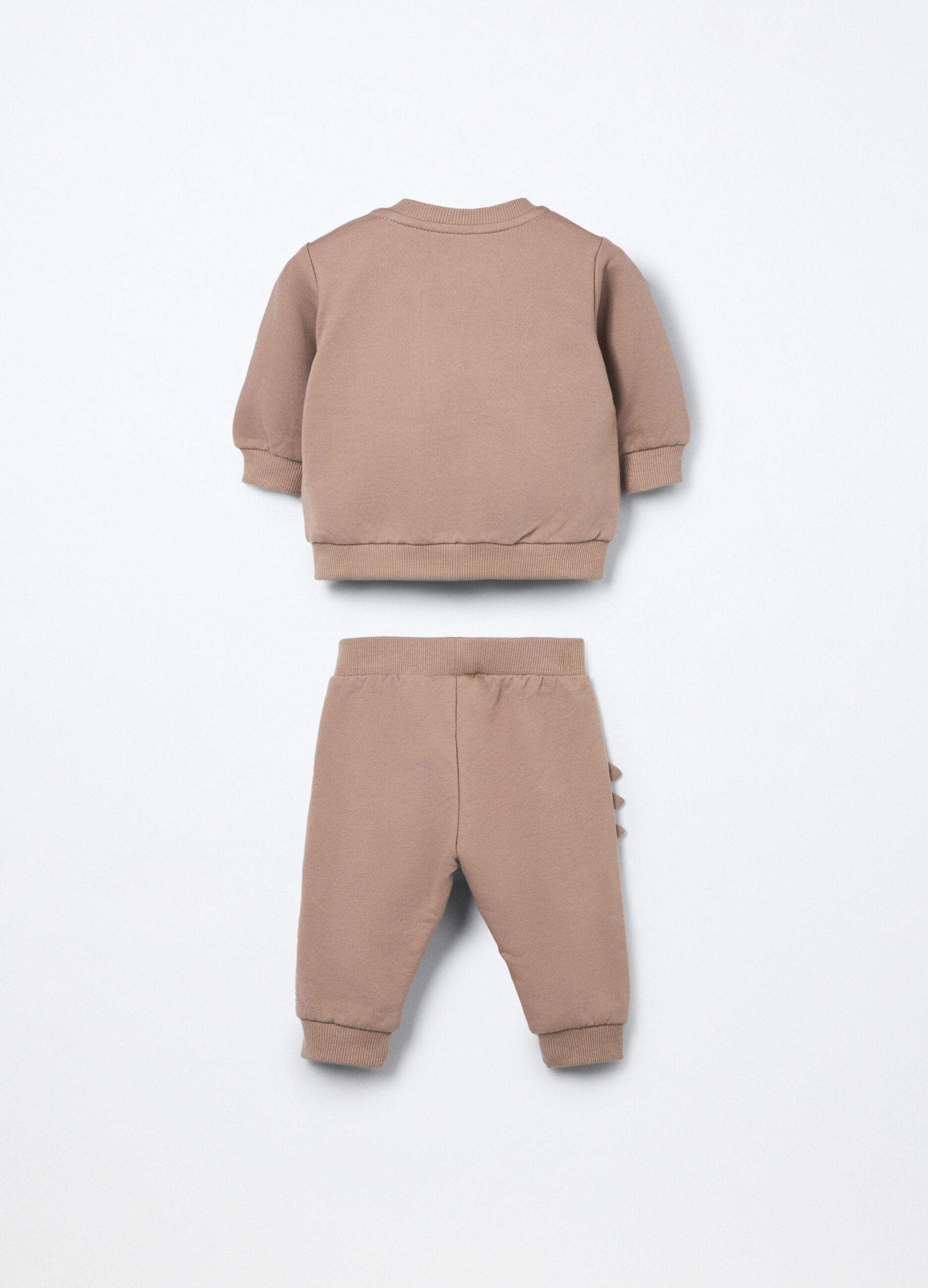 Jogging set in french terry di puro cotone neonato_1
