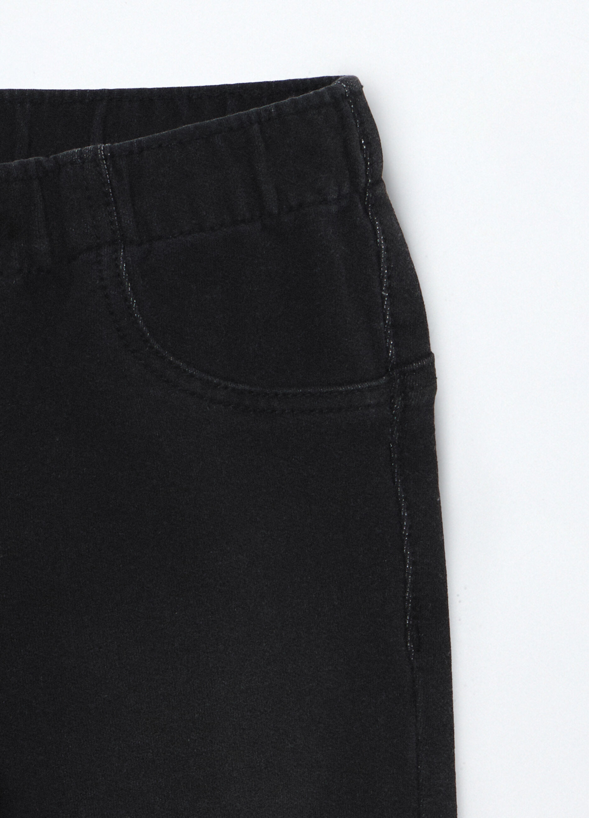 Jeggings in french terry denim misto cotone bambina_2