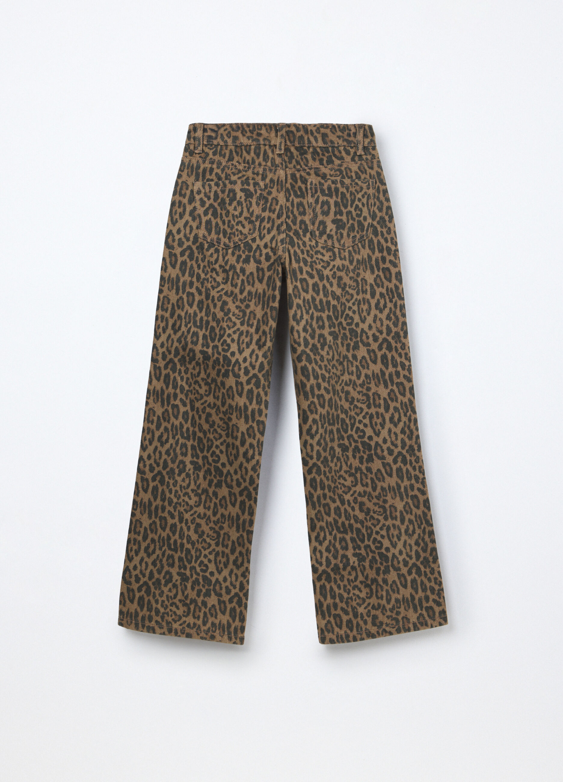 Pantaloni in twill di puro cotone ragazza_1