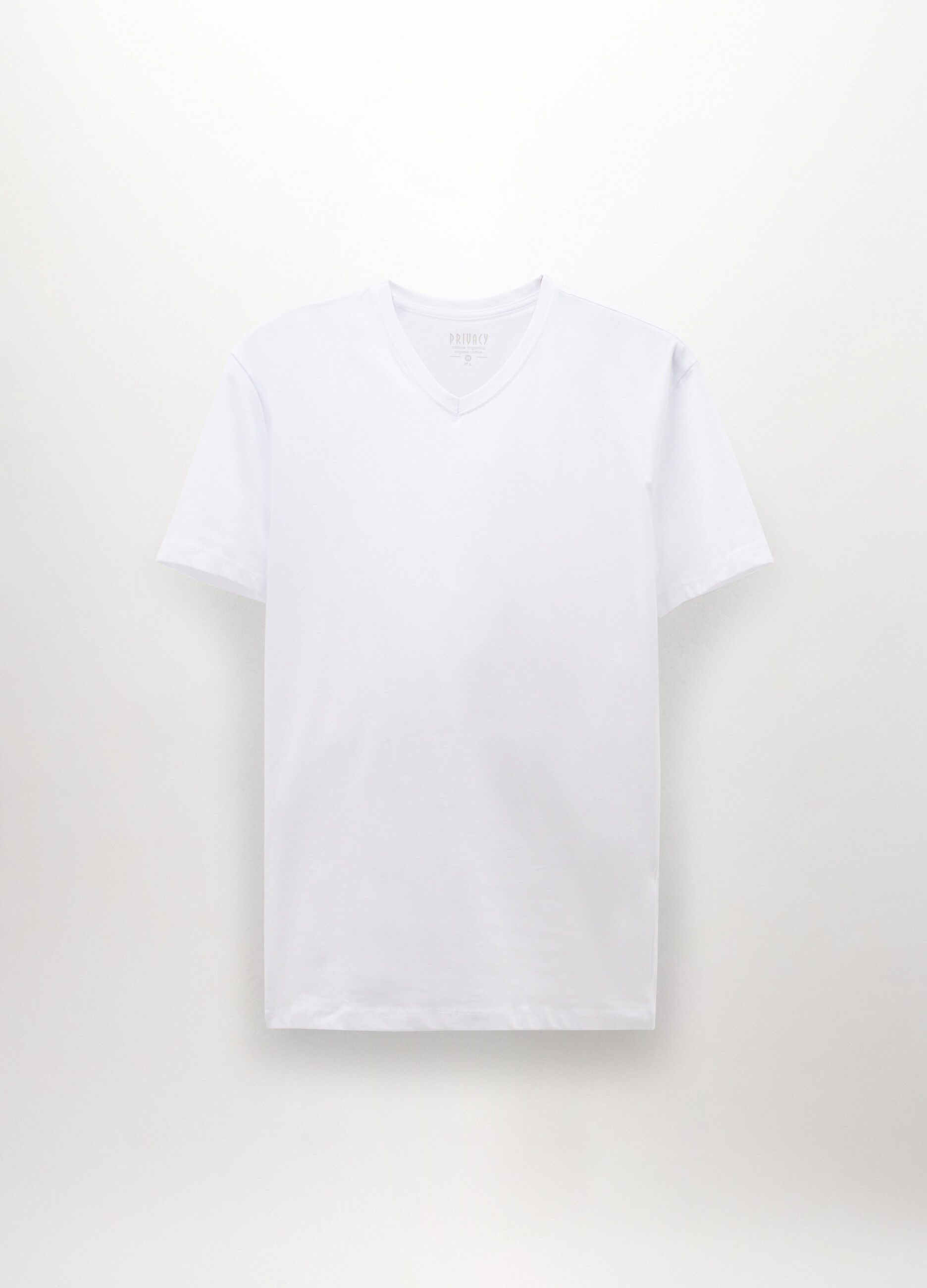 2 pack T-shirt collo a V in cotone stretch uomo_0