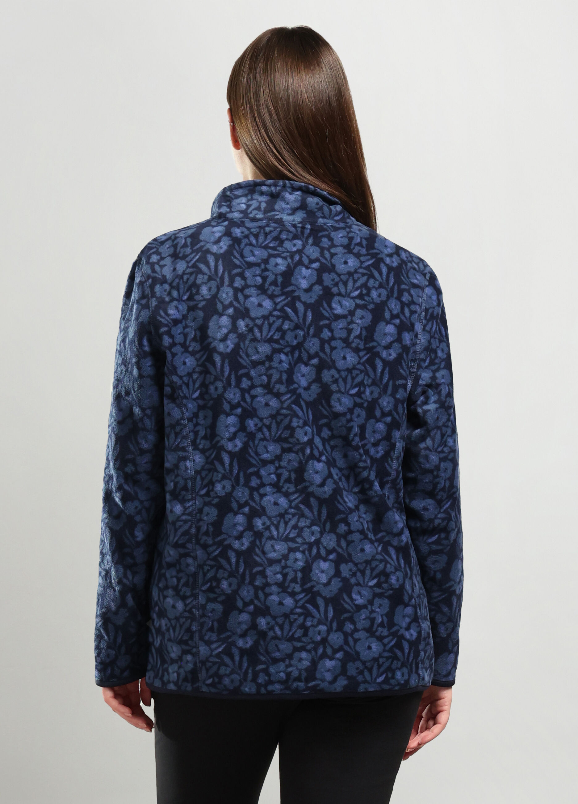 Felpa in pile con stampa donna curvy_1