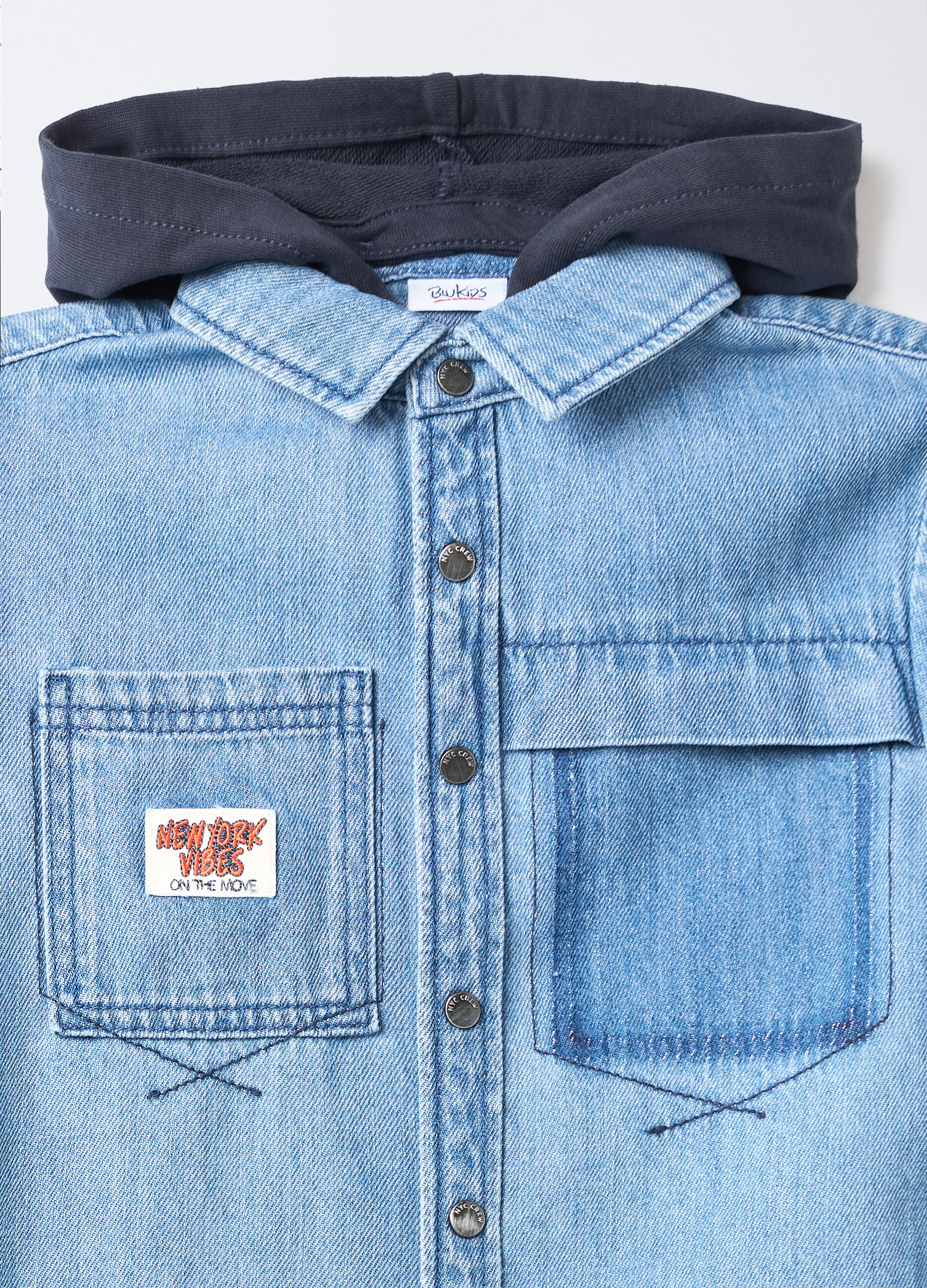 Camicia in denim misto cotone Fit Regular bambino_2