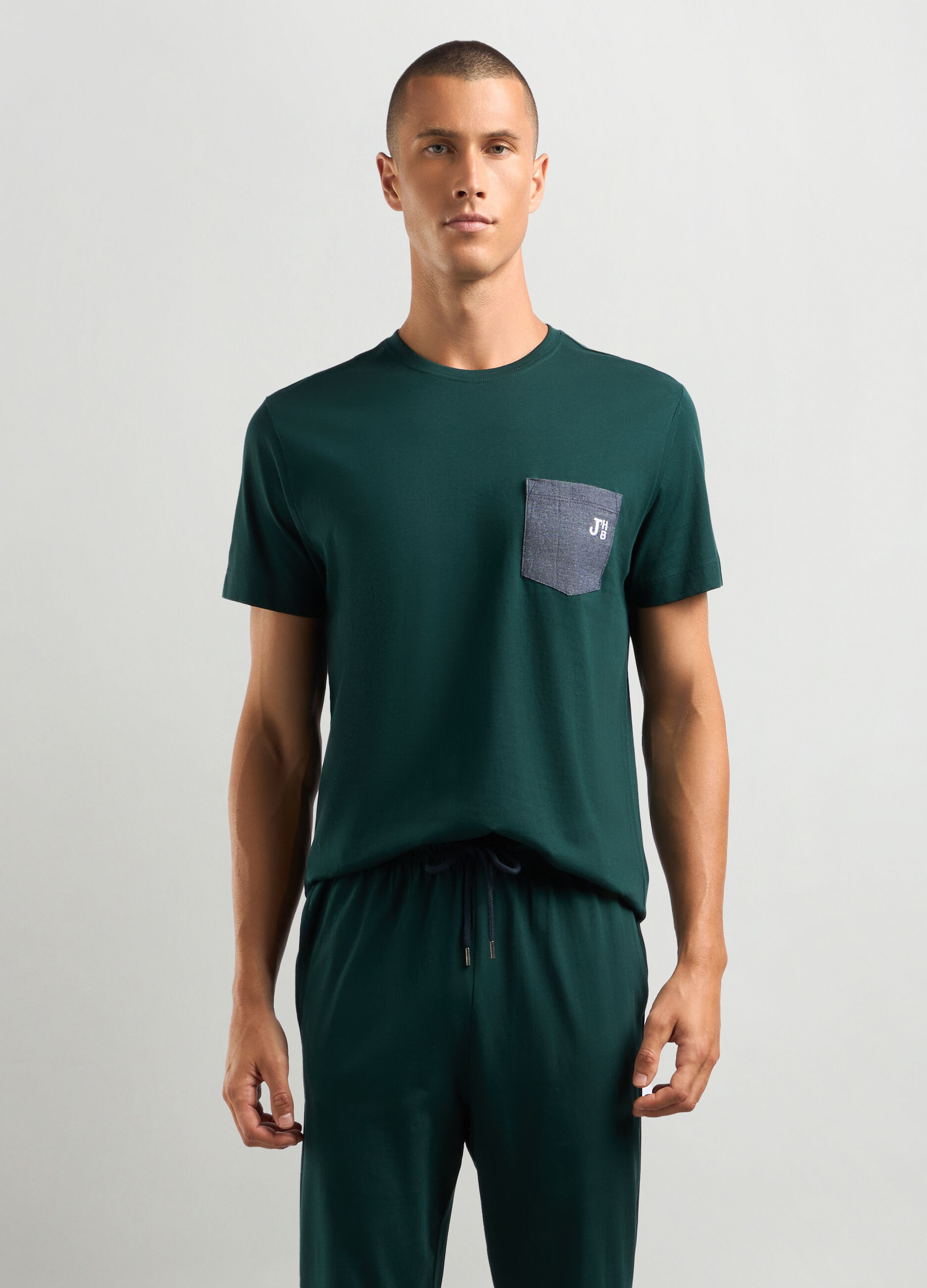 T-shirt pigiama in puro cotone uomo_0