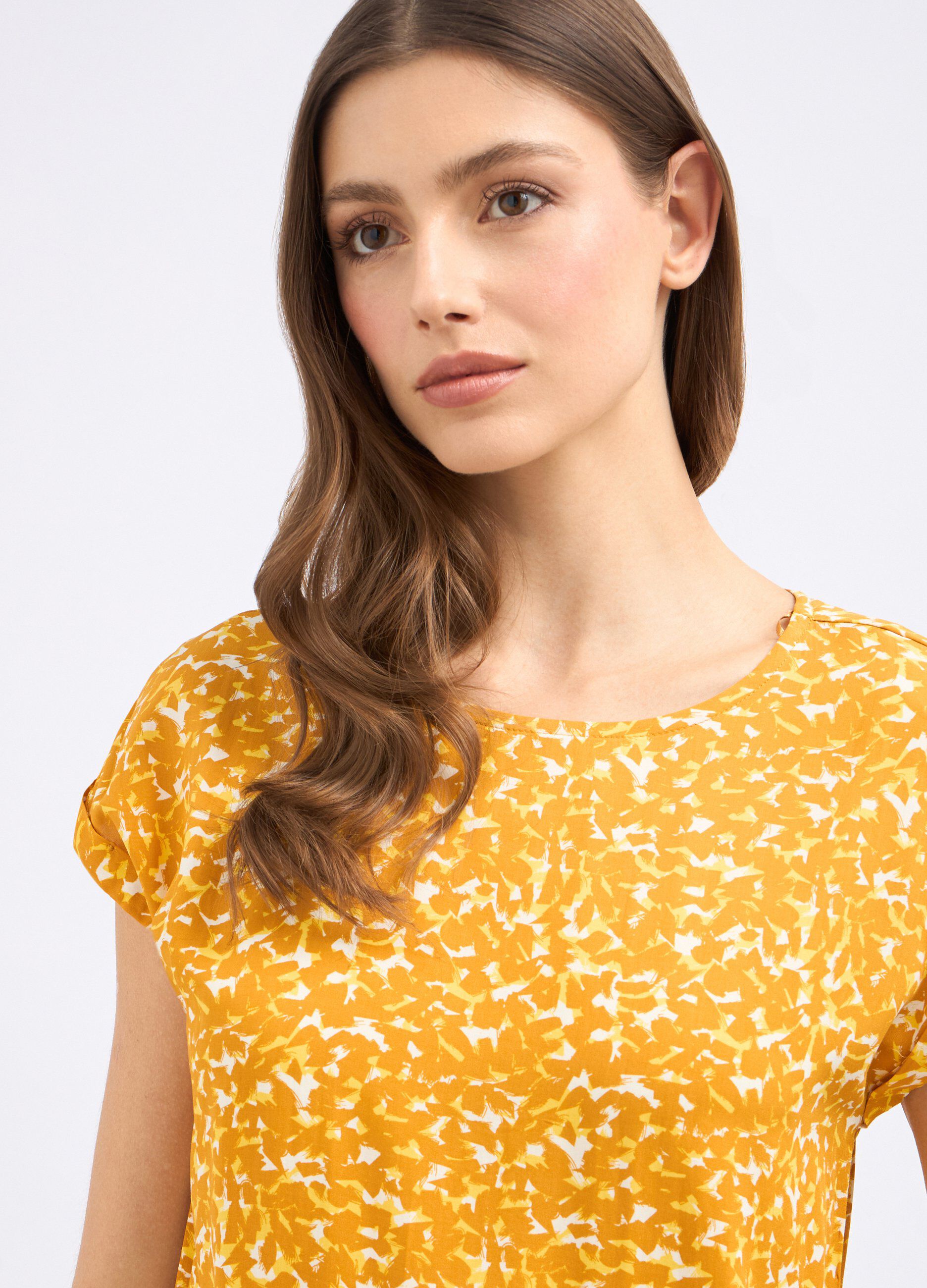 Blusa in pura viscosa con stampa donna_2