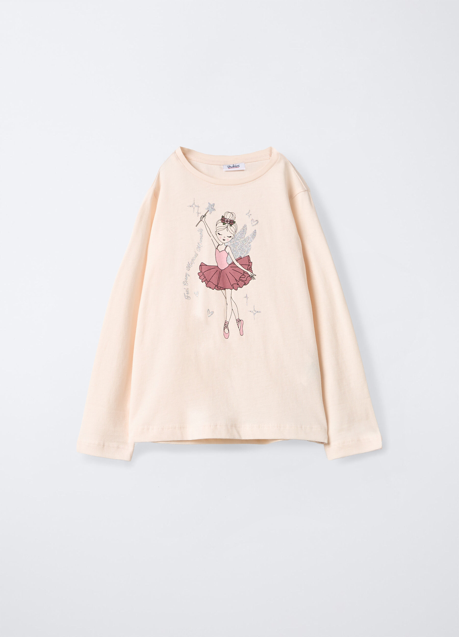 T-shirt in jersey di puro cotone bambina_0