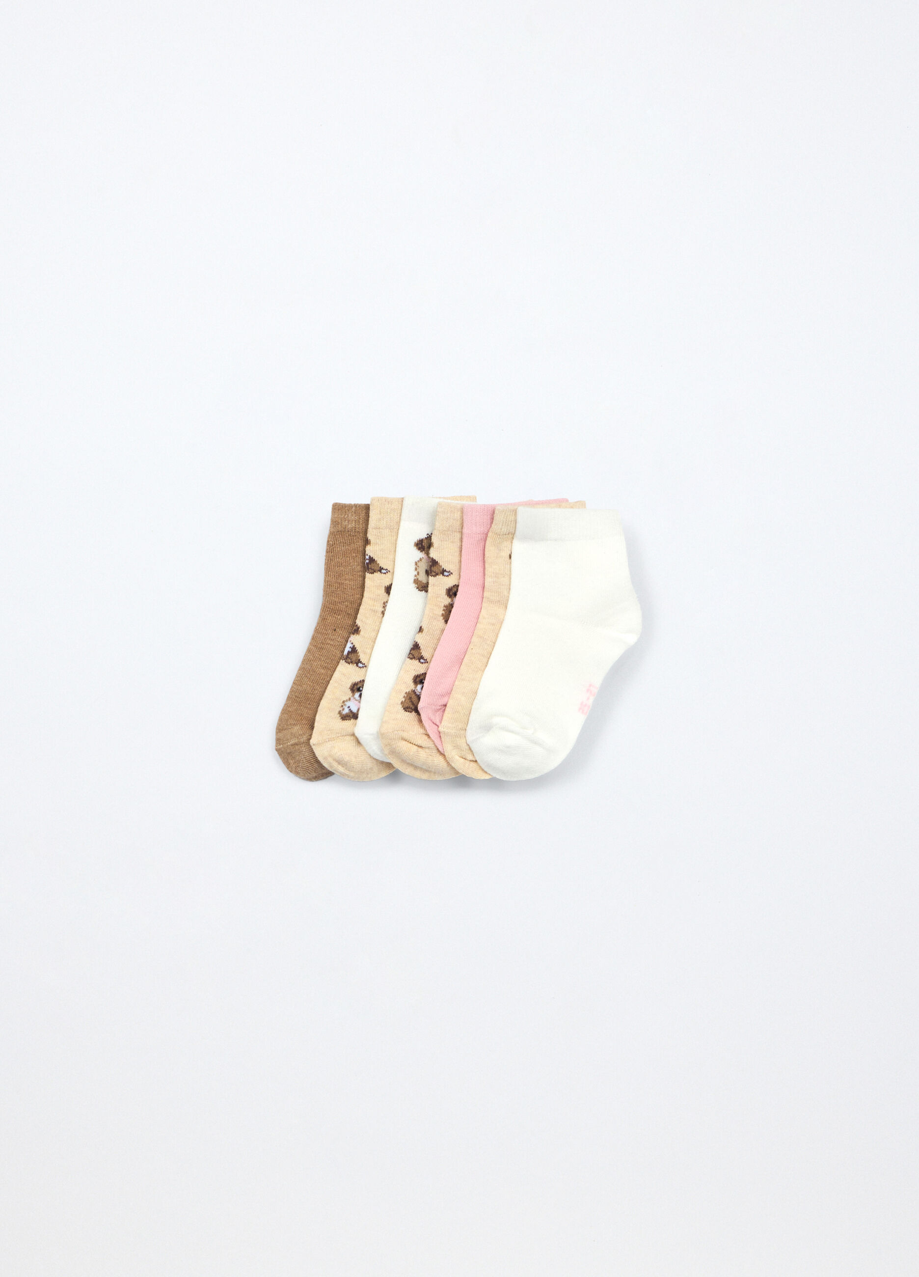 Pack 7 calze corte misto cotone bambina_0