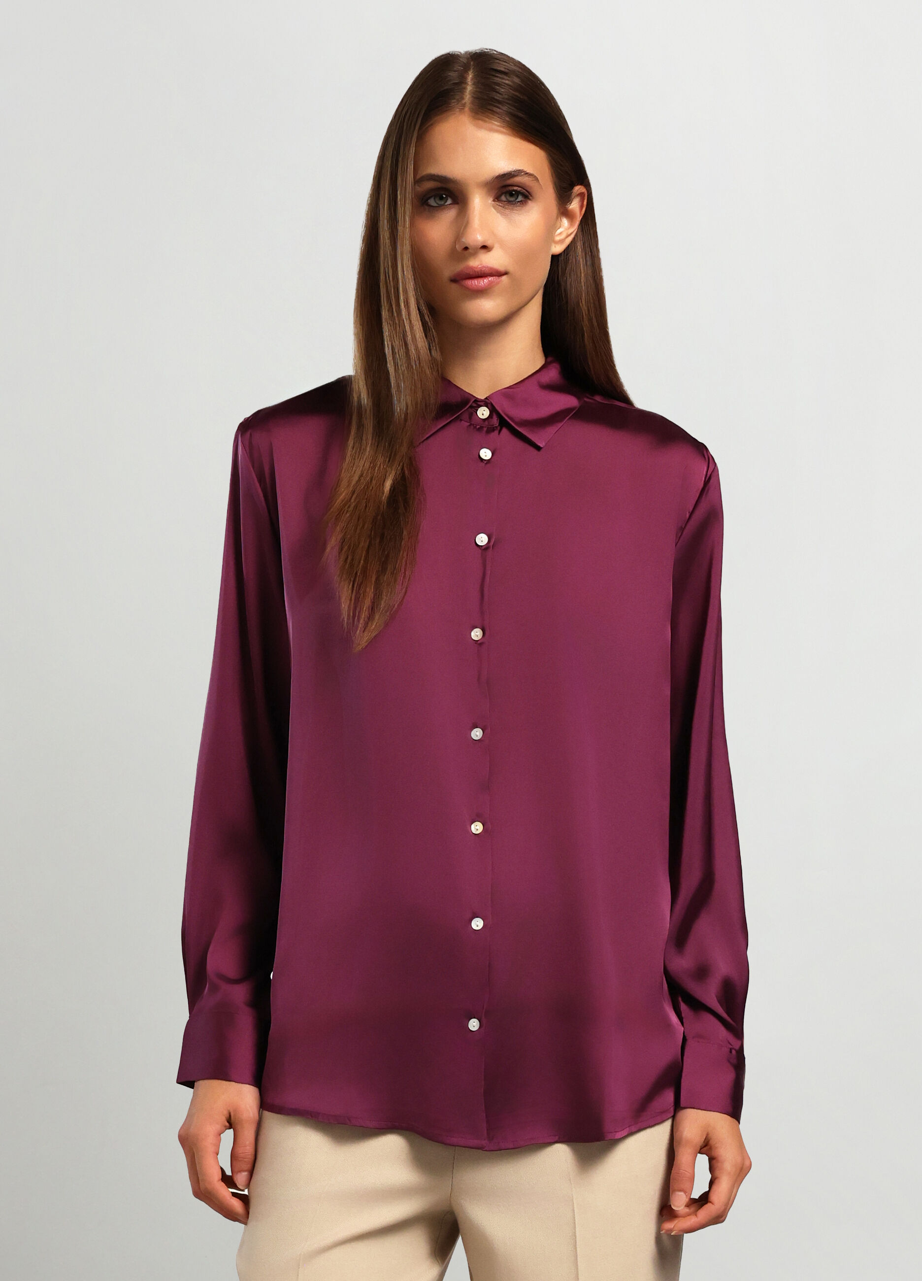 Camicia in raso donna_0