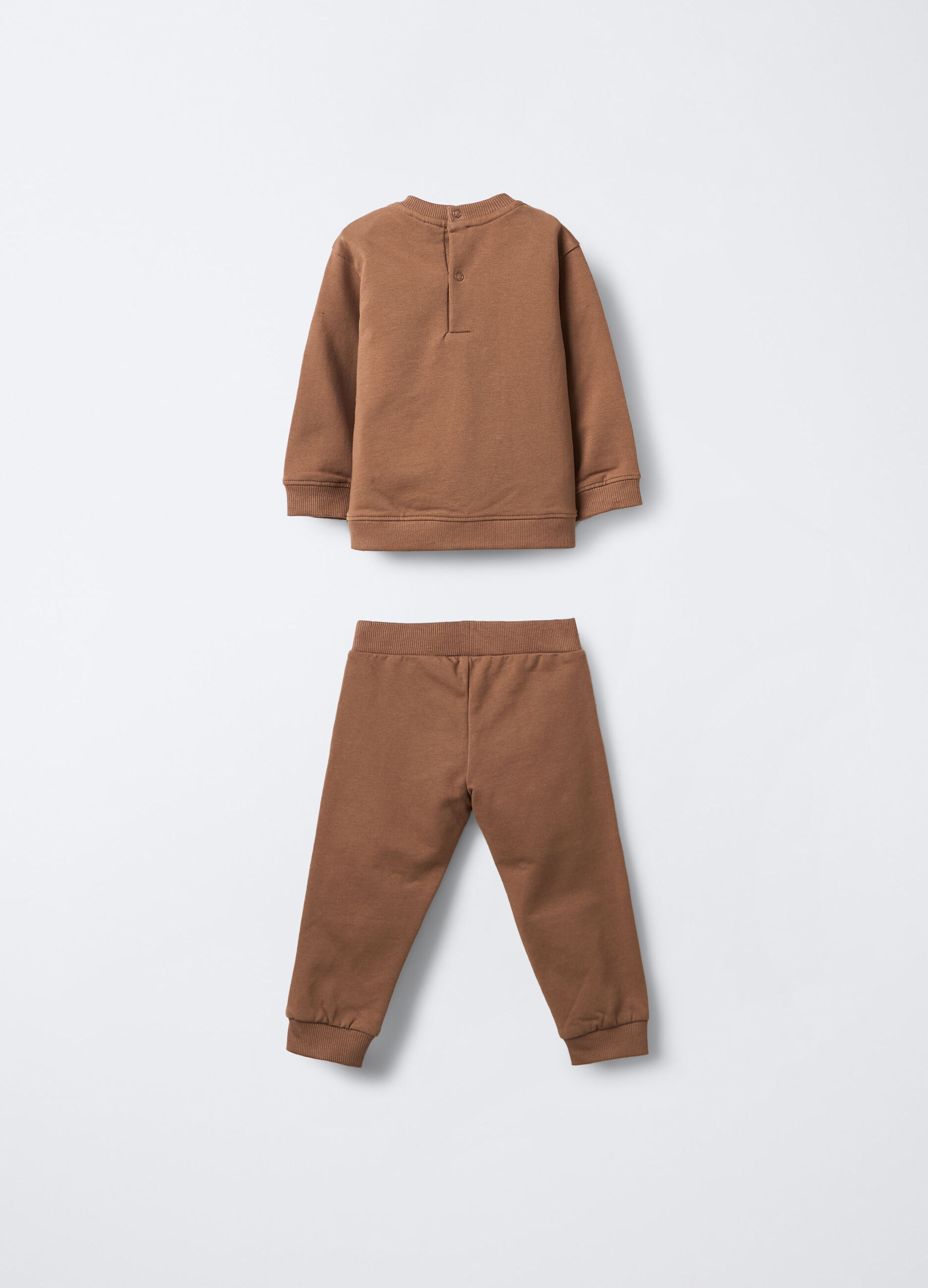 Jogging set in cotone garzato stretch neonato_1