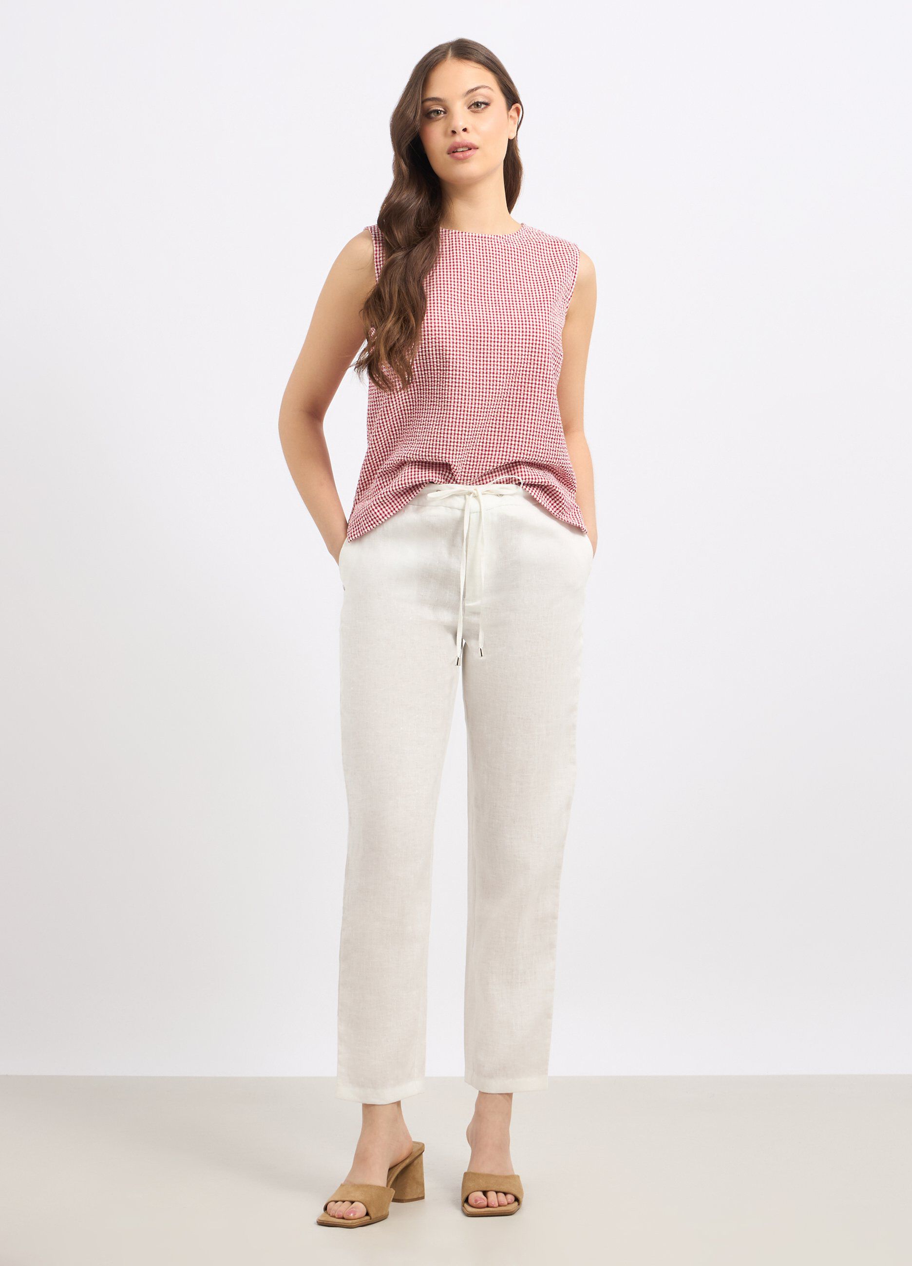 Pantaloni in puro lino donna_0