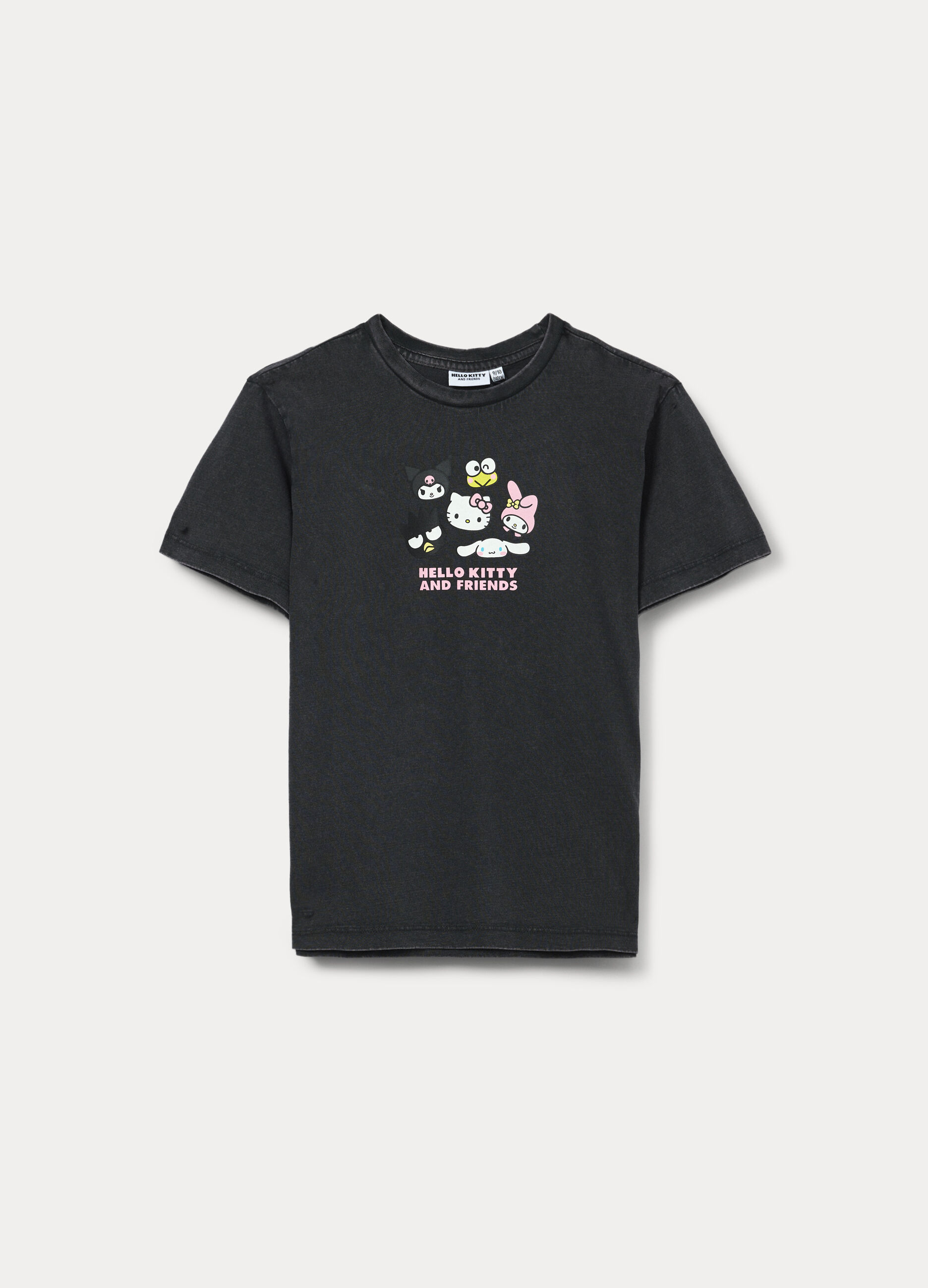 T-shirt Hello Kitty in jersey di puro cotone ragazza_0