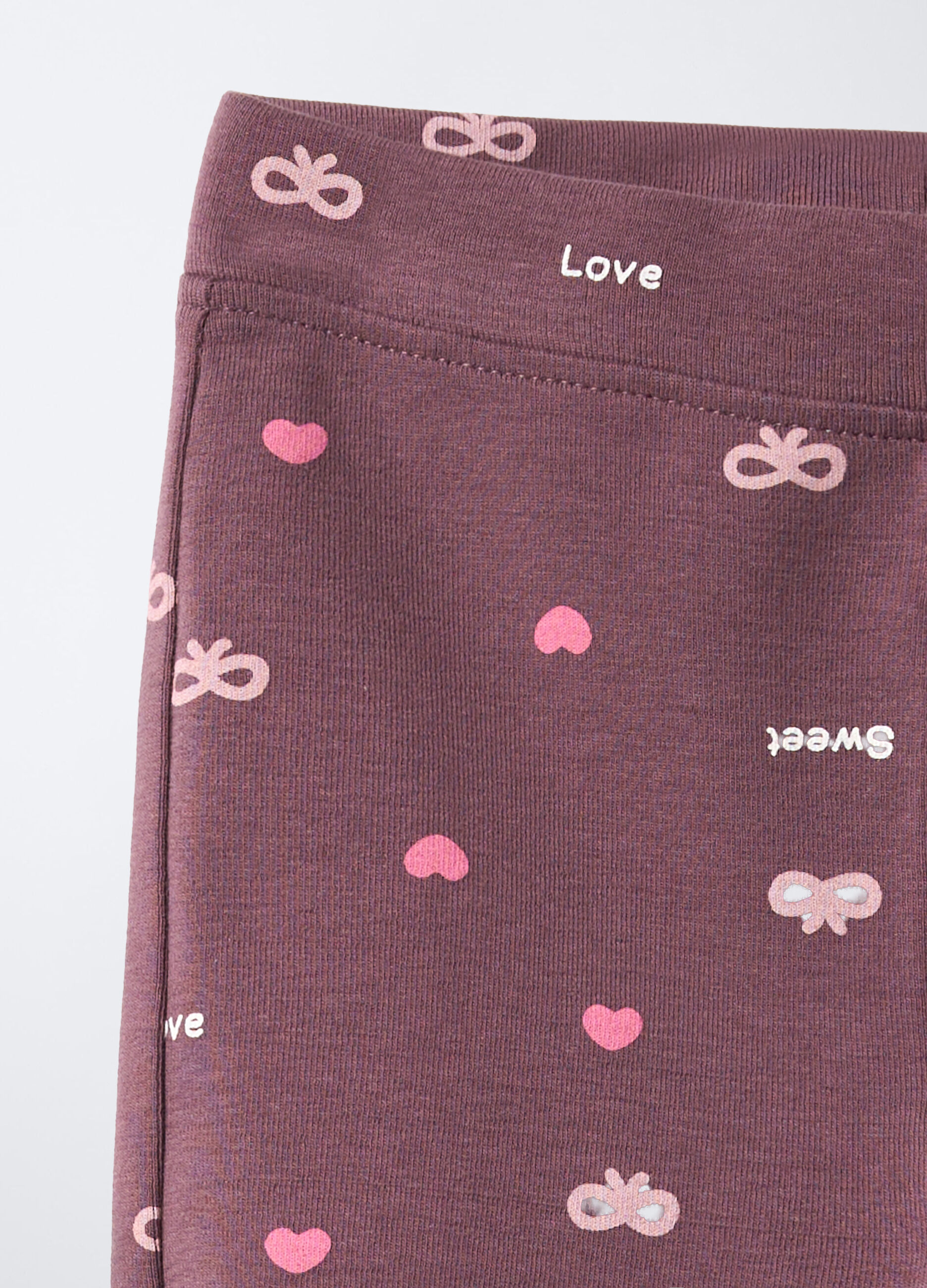 Leggings in costina di cotone stretch Flare Fit bambina_2