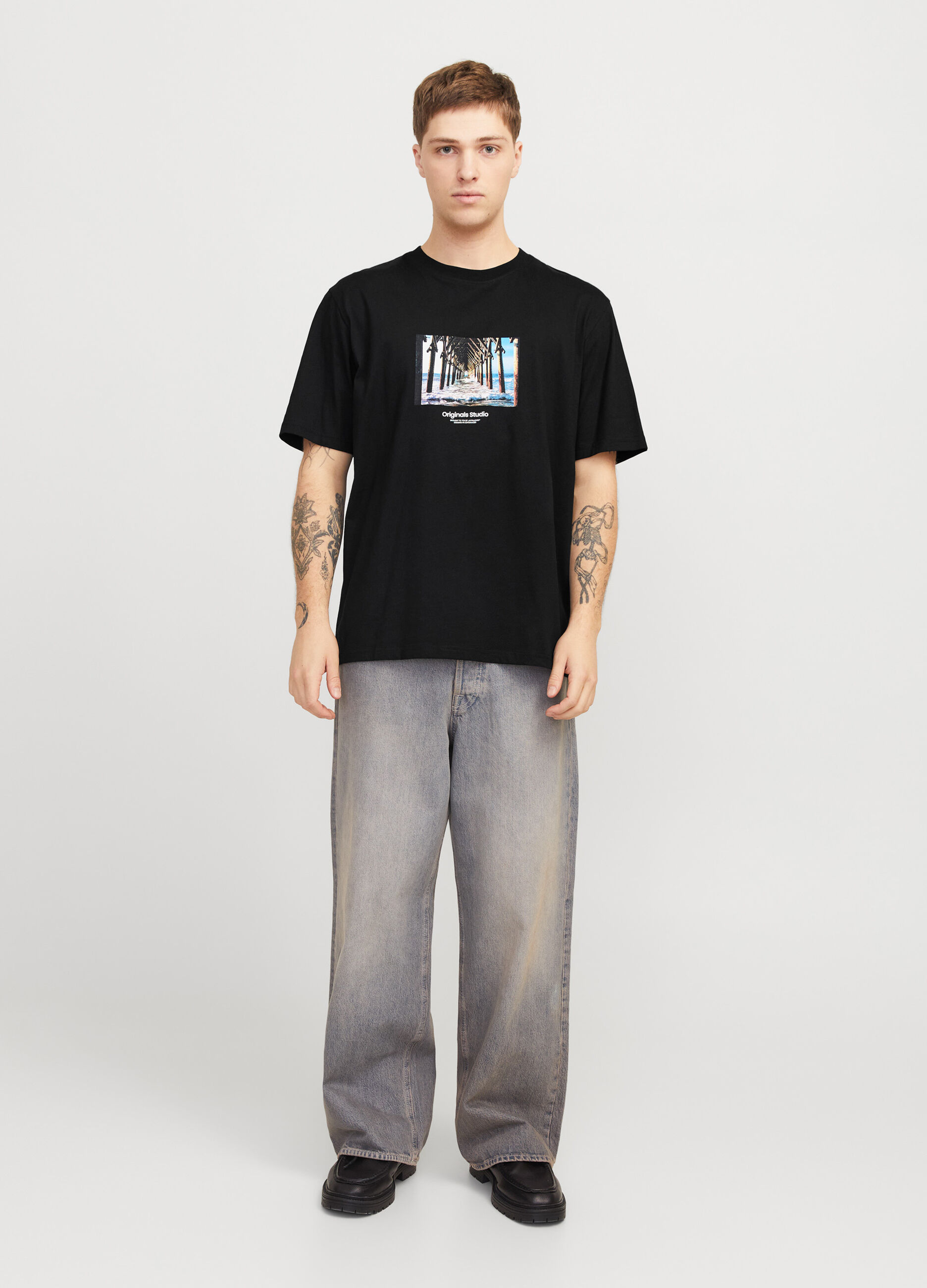 T-shirt con stampa relaxed fit uomo_0