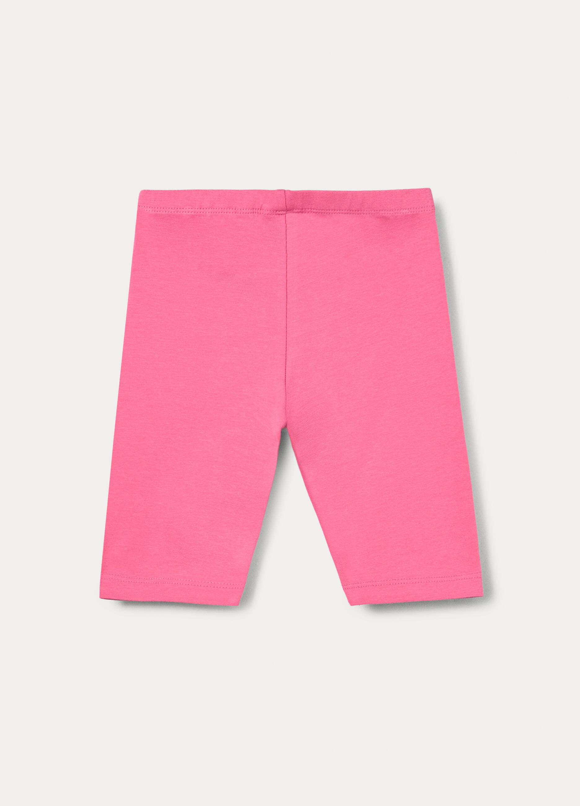 Leggings corti in jersey di cotone stretch bambina_1