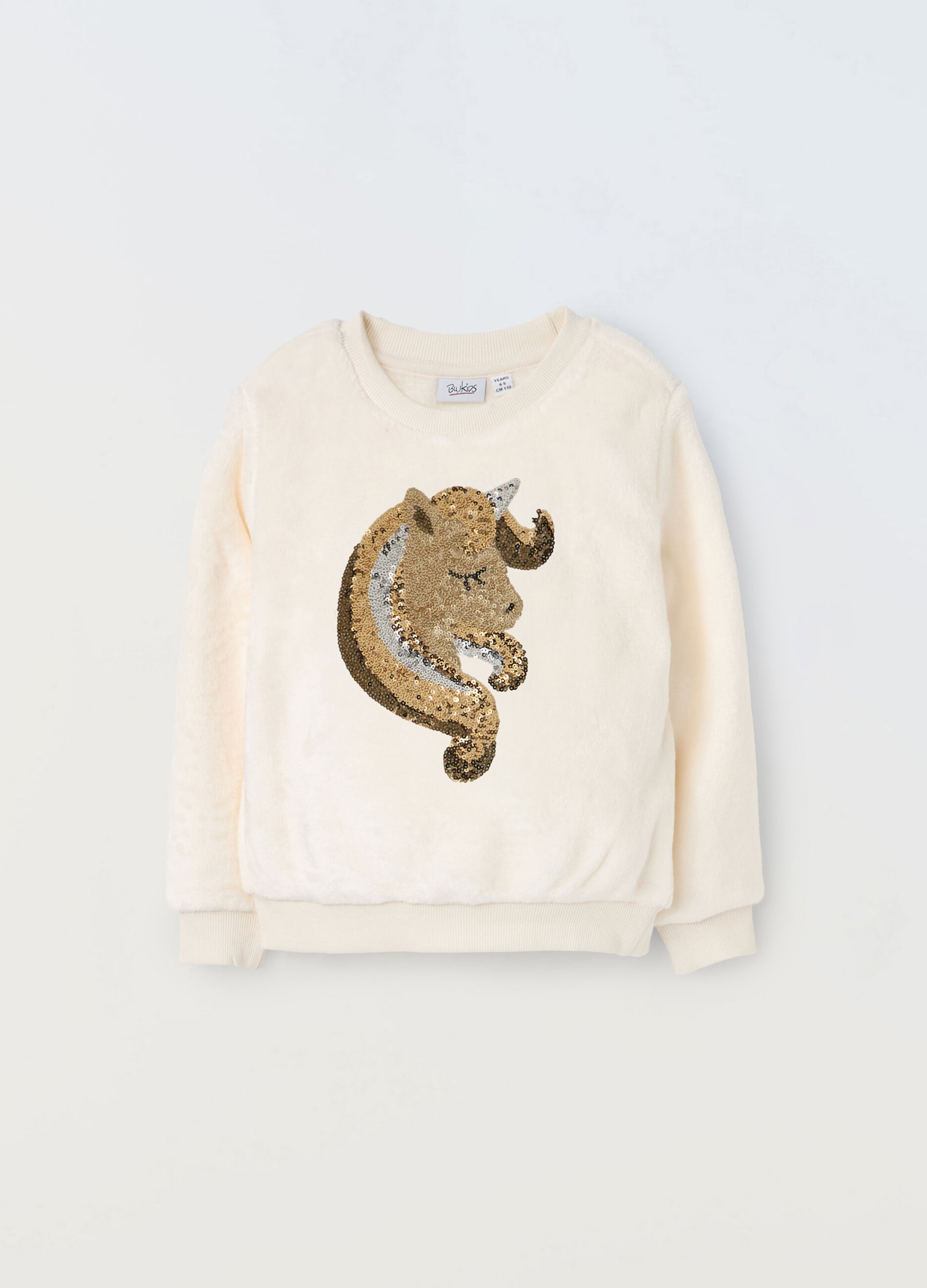 Felpa in pile con paillettes bambina_0