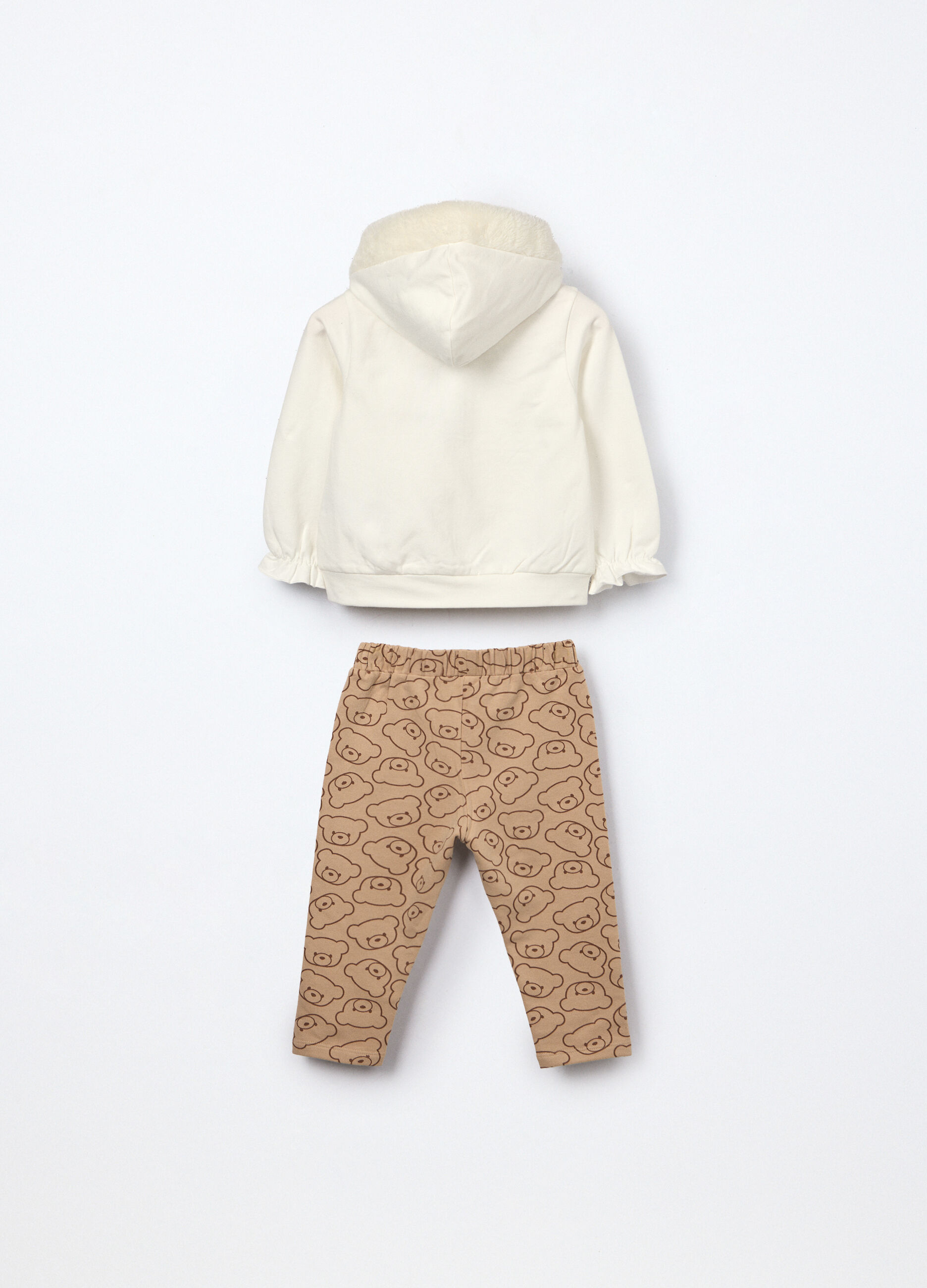 Jogging set in felpa di cotone stretch neonata_1