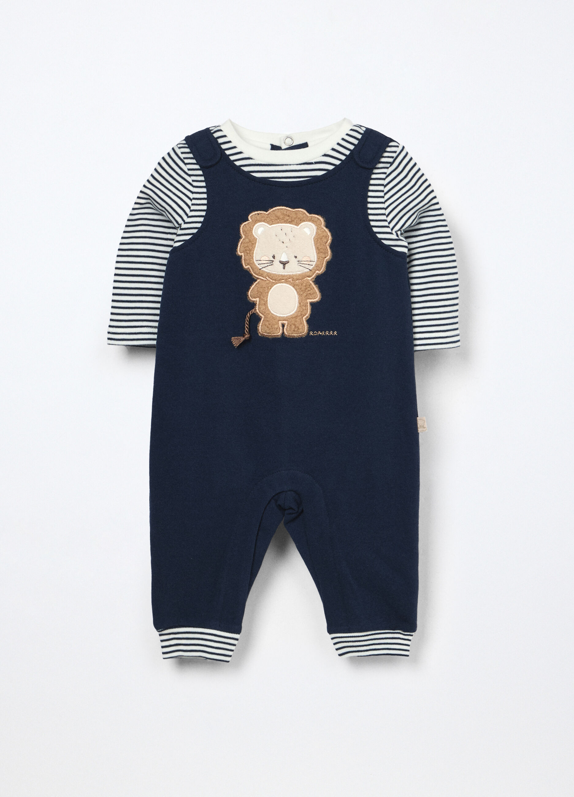 Tutina in french terry di cotone stretch neonato_0
