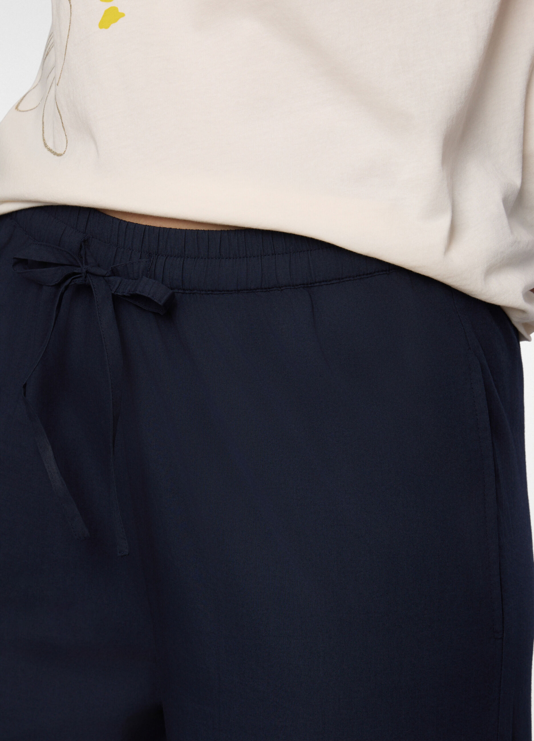 Pantaloni in popeline di puro cotone donna