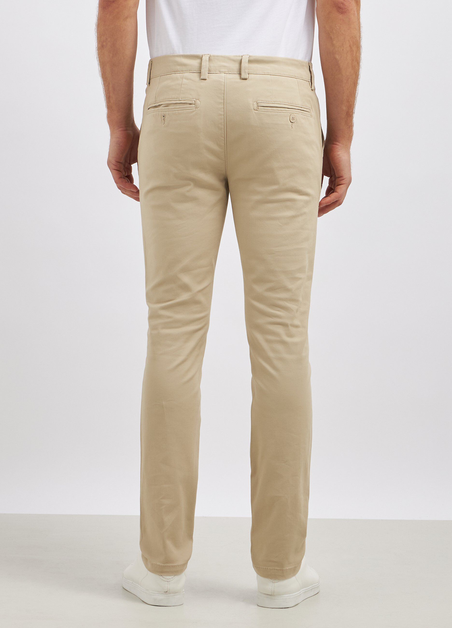 Pantaloni chino in cotone stretch uomo_1