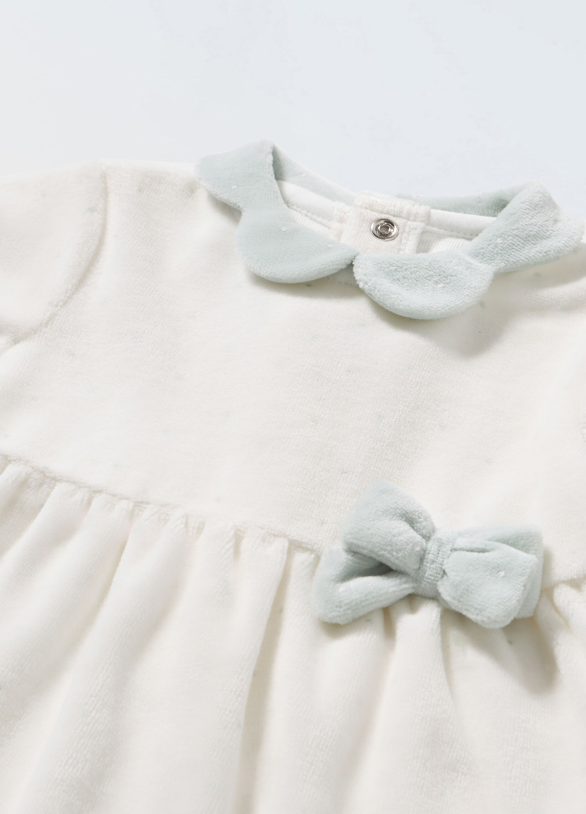 Tutina velour misto cotone neonata_1