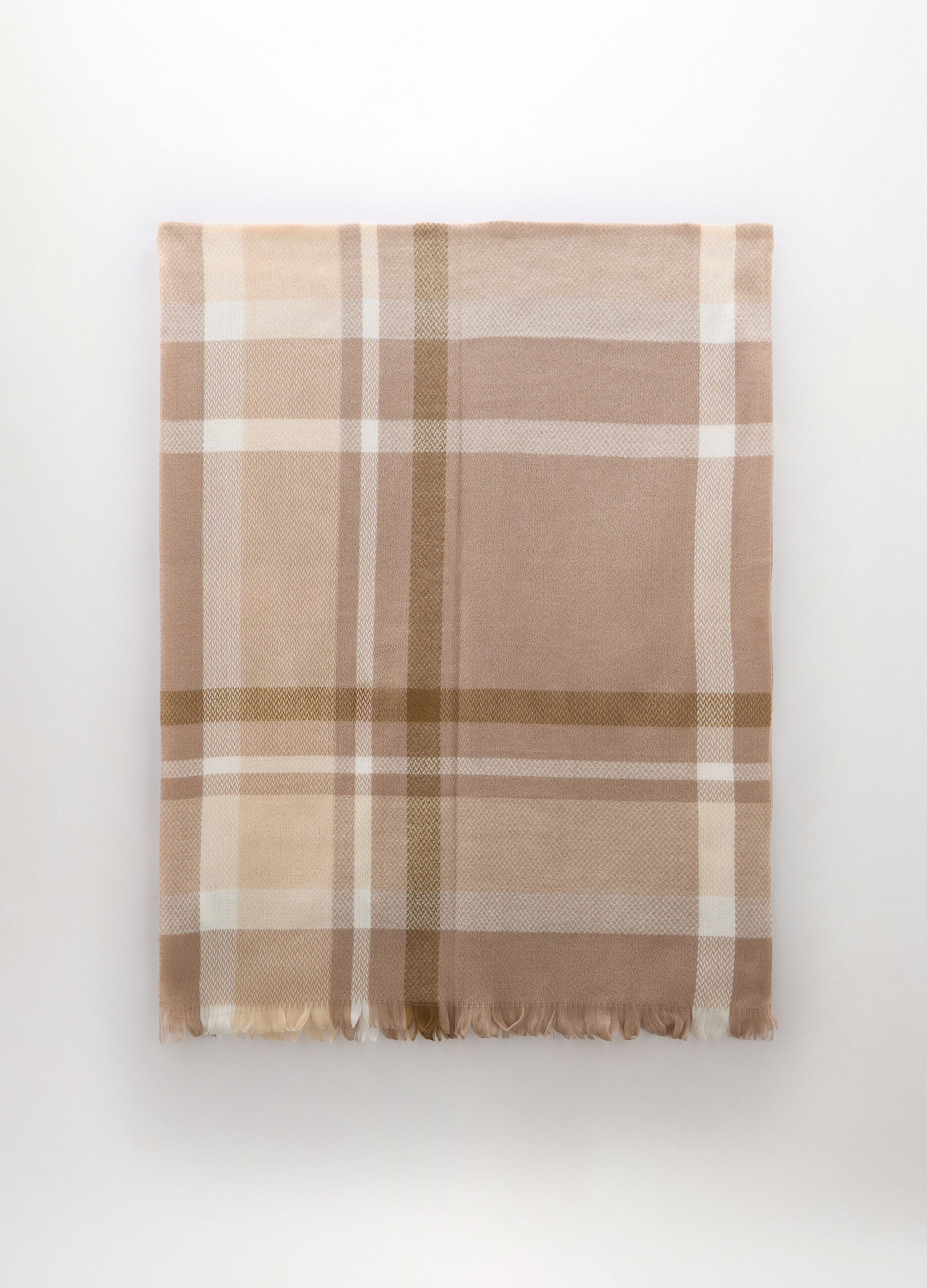 Sciarpa jacquard a quadri donna_0