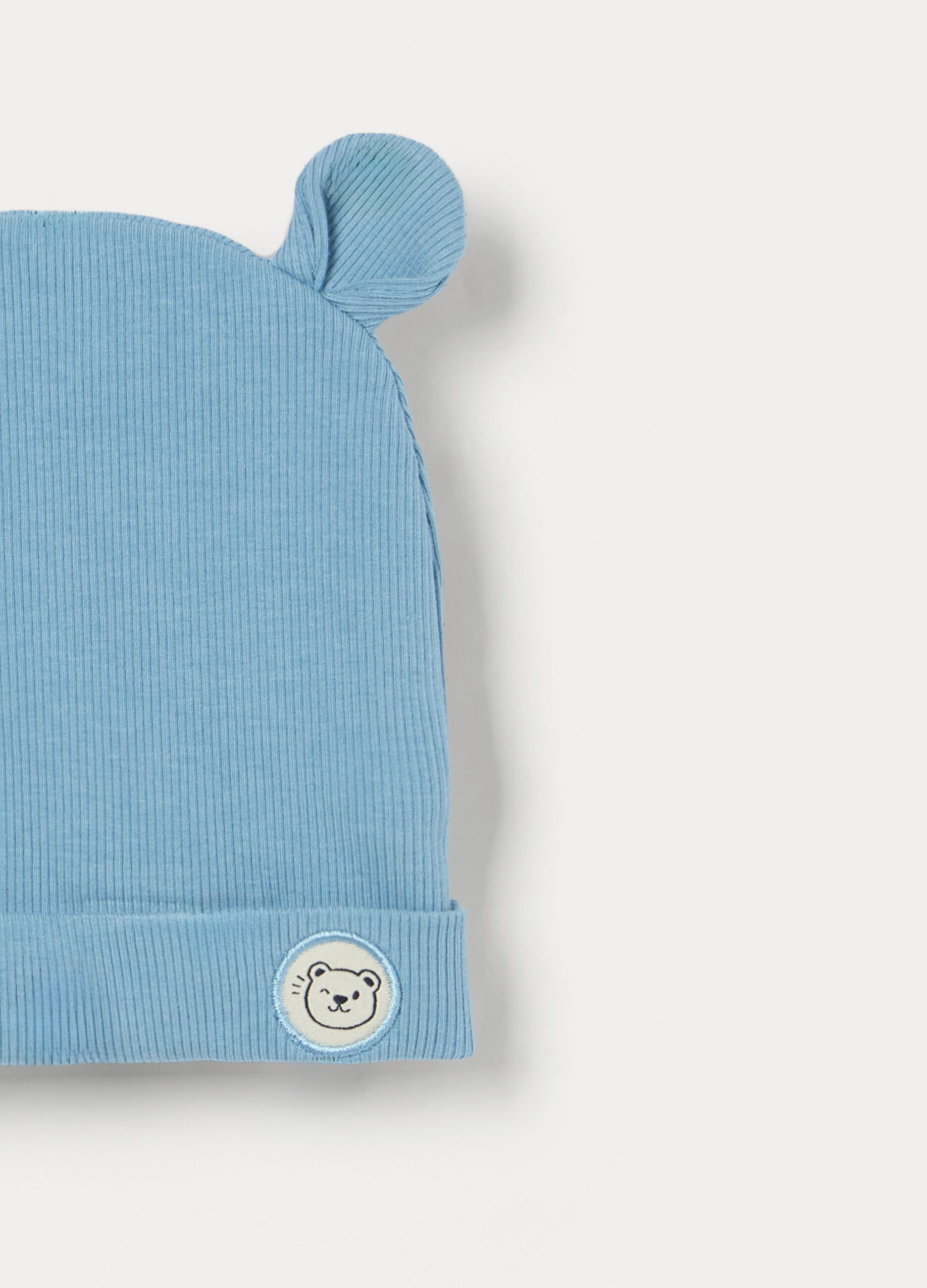 Berretto in french terry di viscosa stretch neonato_2