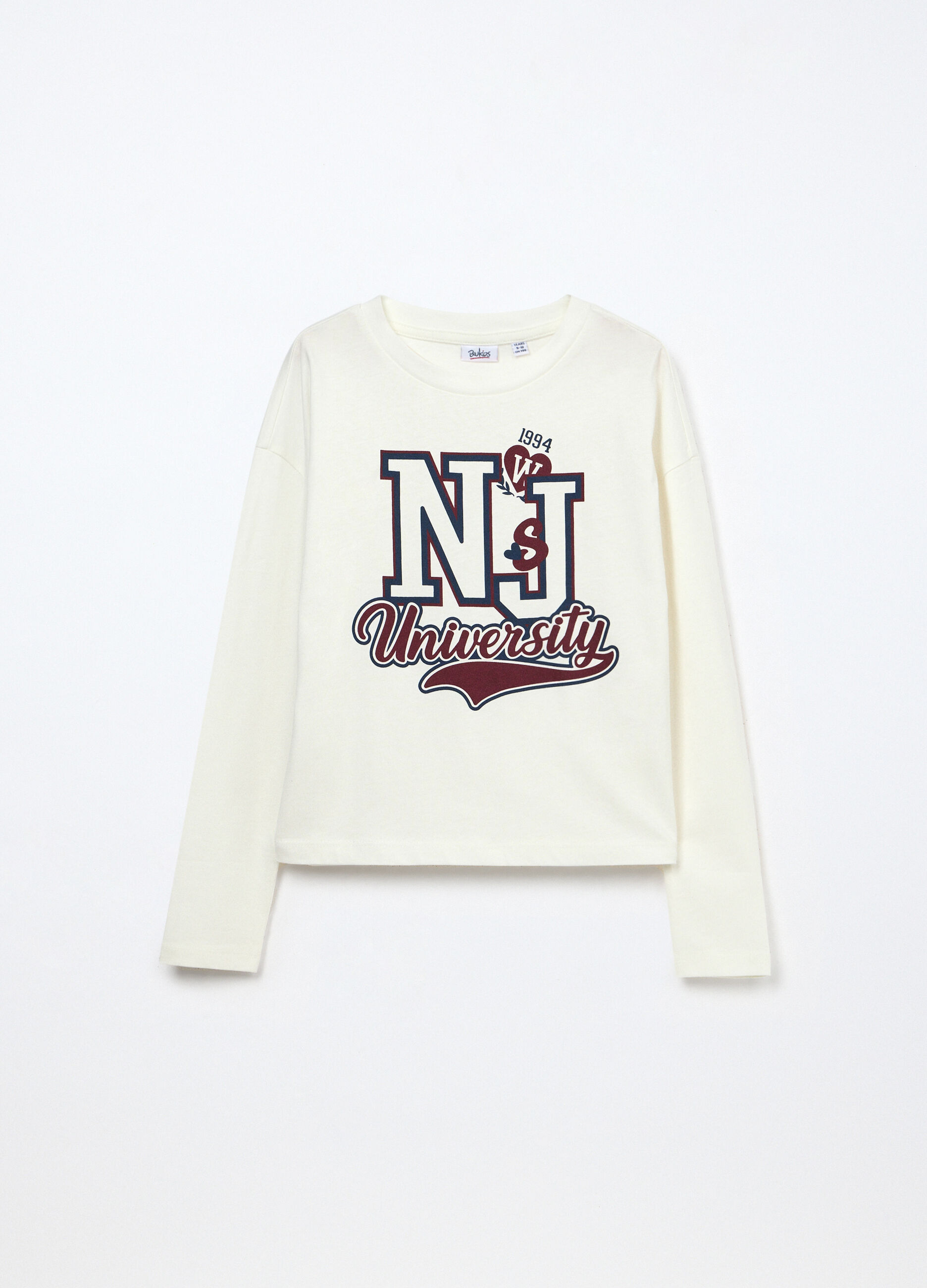 T-shirt in jersey di puro cotone ragazza_0