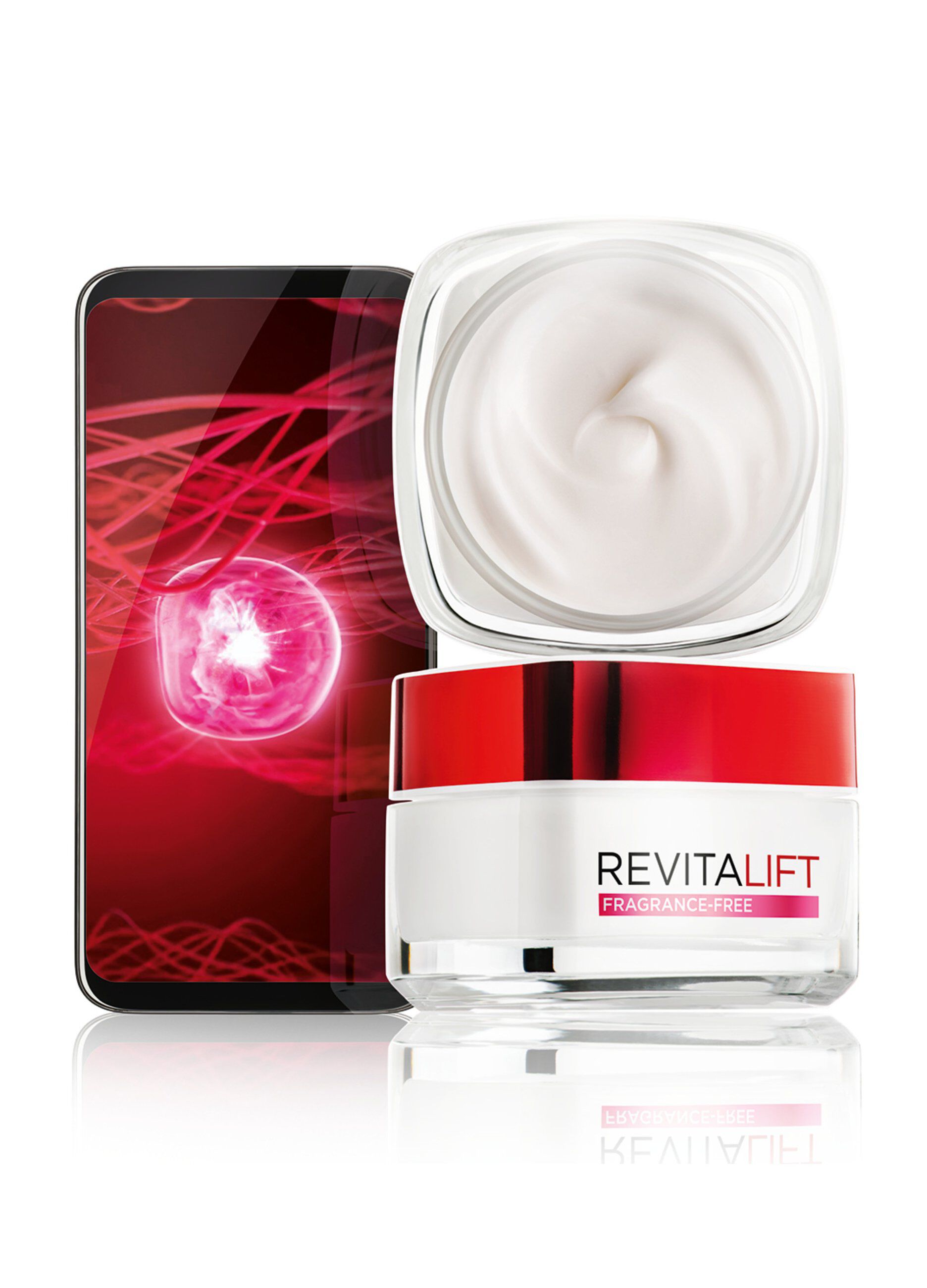 L'Oréal Paris Crema Viso Giorno Fragrance-Free Revitalift, Formula Clean Senza Profumo, Azione Antirughe Anti-Età con Probiotico Liftante, 50 ml.