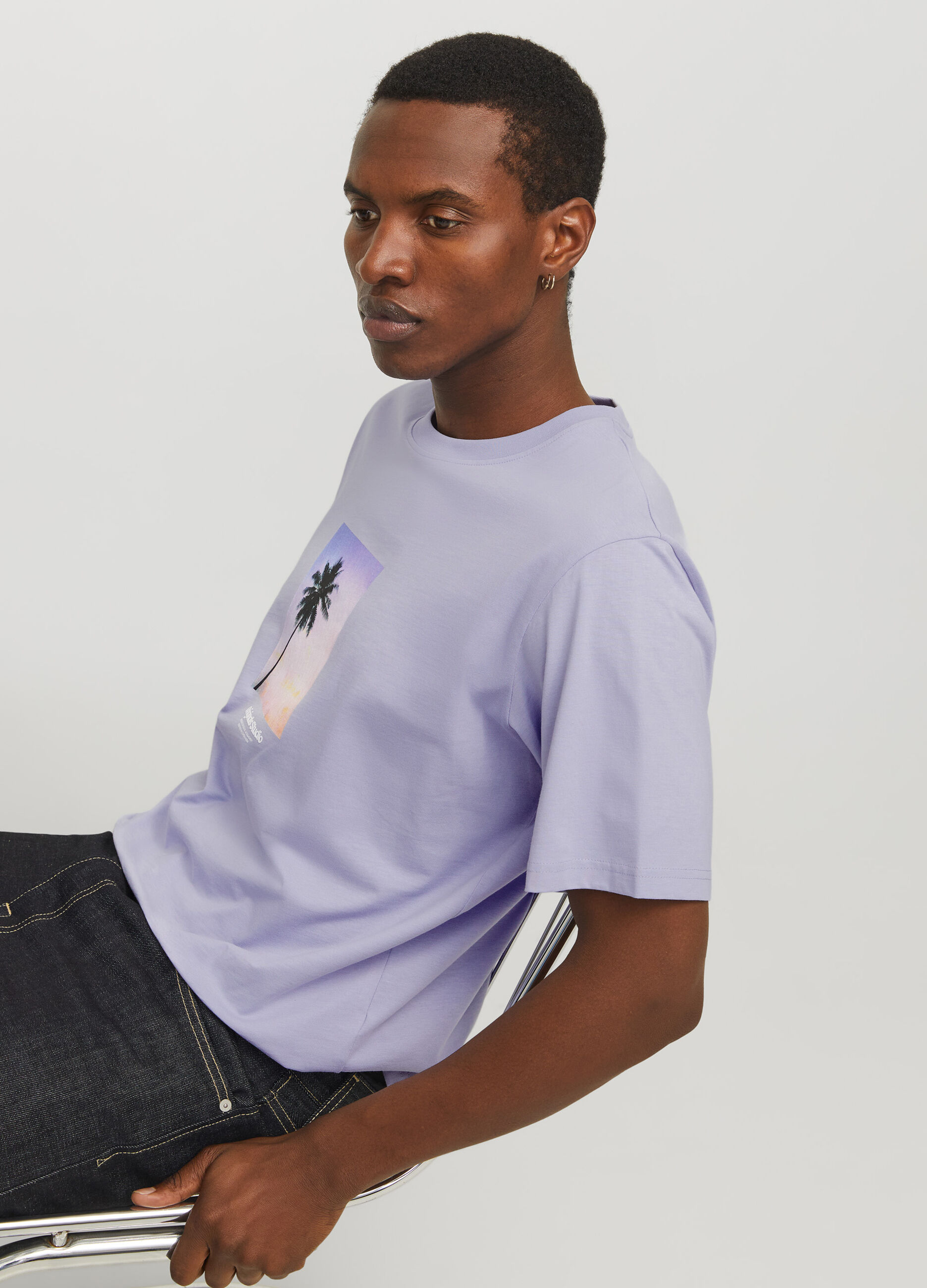 T-shirt regular fit con stampa uomo_2