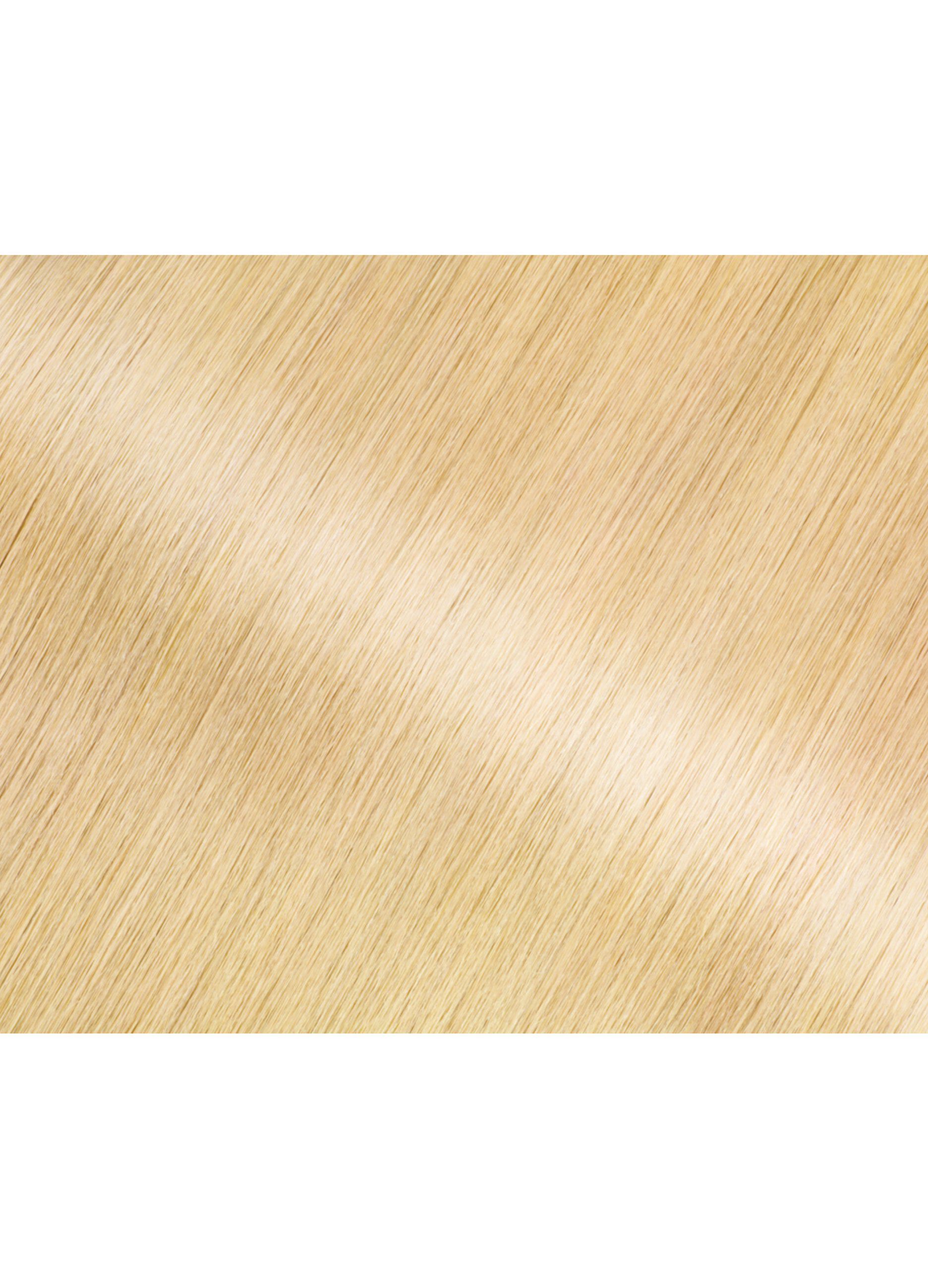 Garnier Tinta Capelli Olia, Colorazione permanente senza ammoniaca per una fragranza delicata, copre il 100% dei capelli bianchi, Con oli di fiori di origine naturale, Biondo Chiarissimo Naturale Intenso (110).