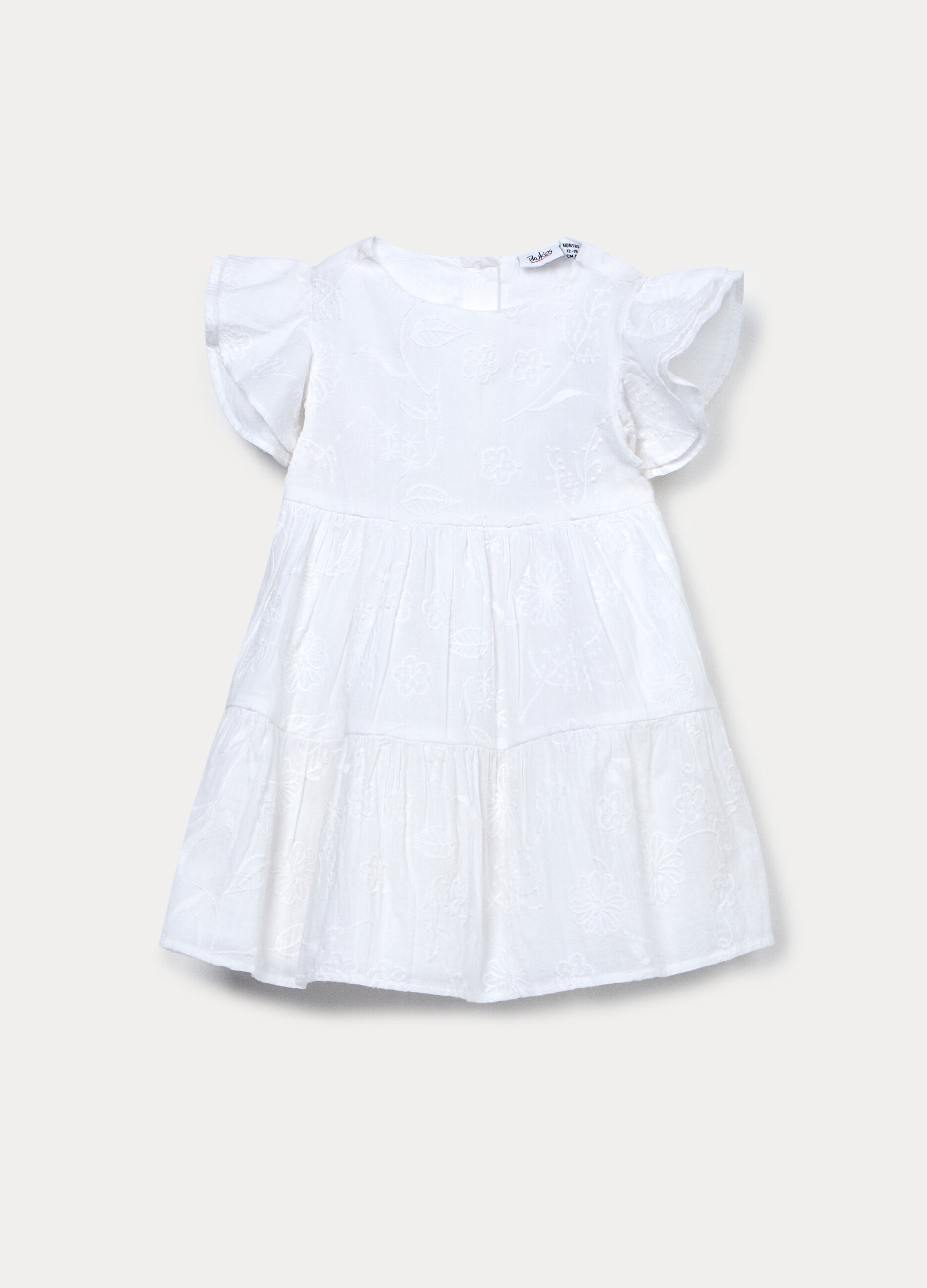 Vestito in puro cotone con ricami bimba_0