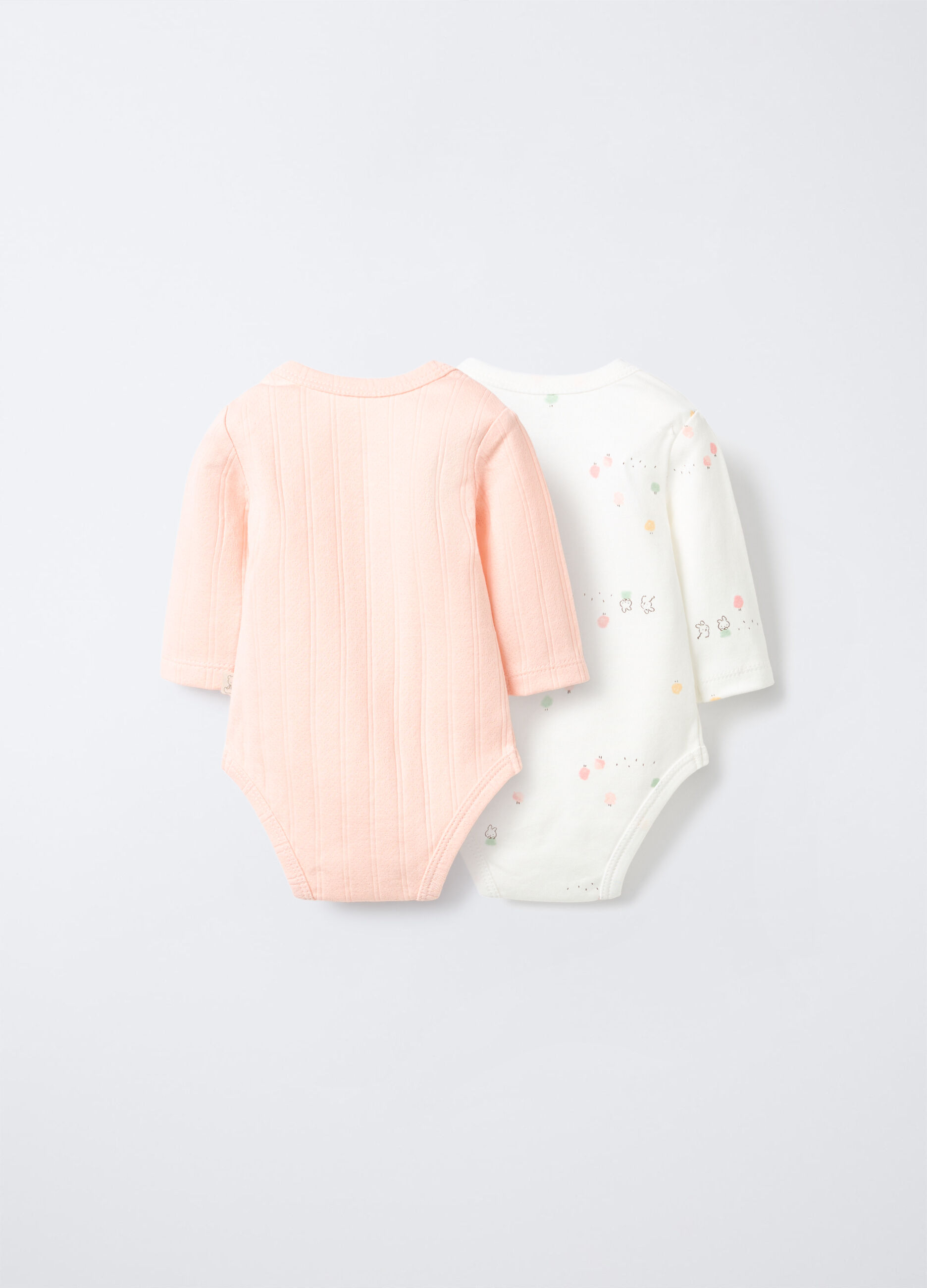 Pack 2 body in interlock di puro cotone neonata_1