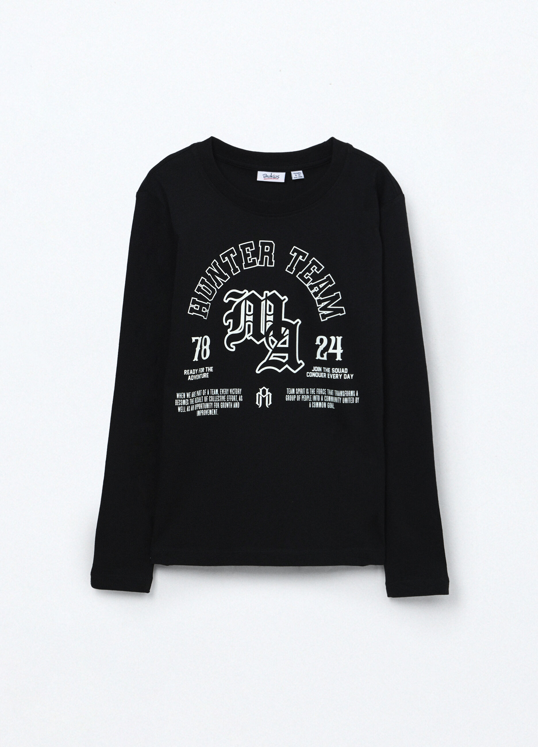 T-shirt a maniche lunghe in puro cotone jersey ragazzo_0