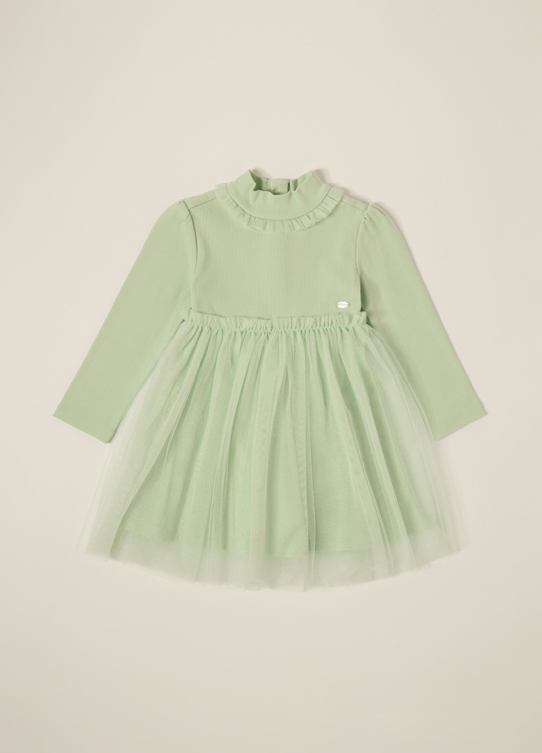 Vestito in costina di cotone stretch IANA neonata_0