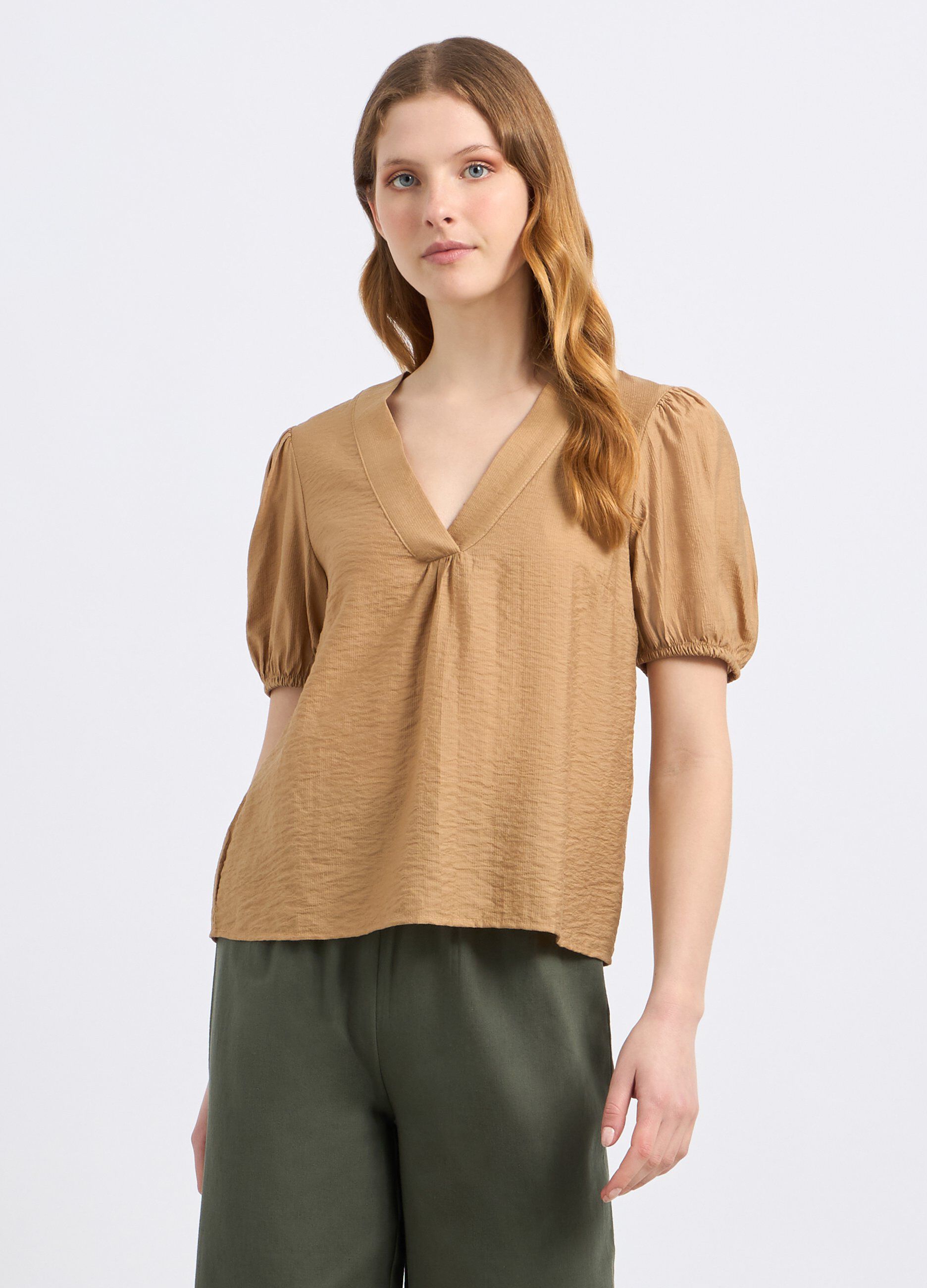 Blusa in costina di misto viscosa donna_0