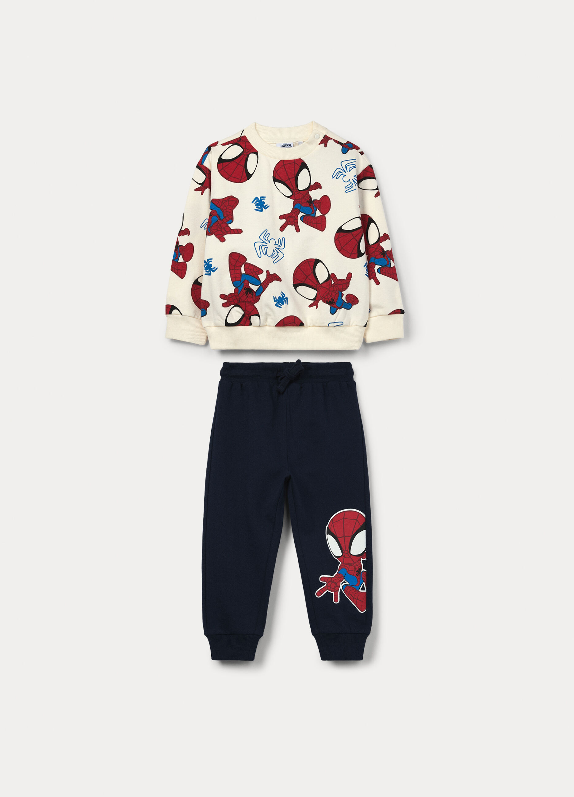 Jogging set Marvel in french terry di puro cotone bimbo_0