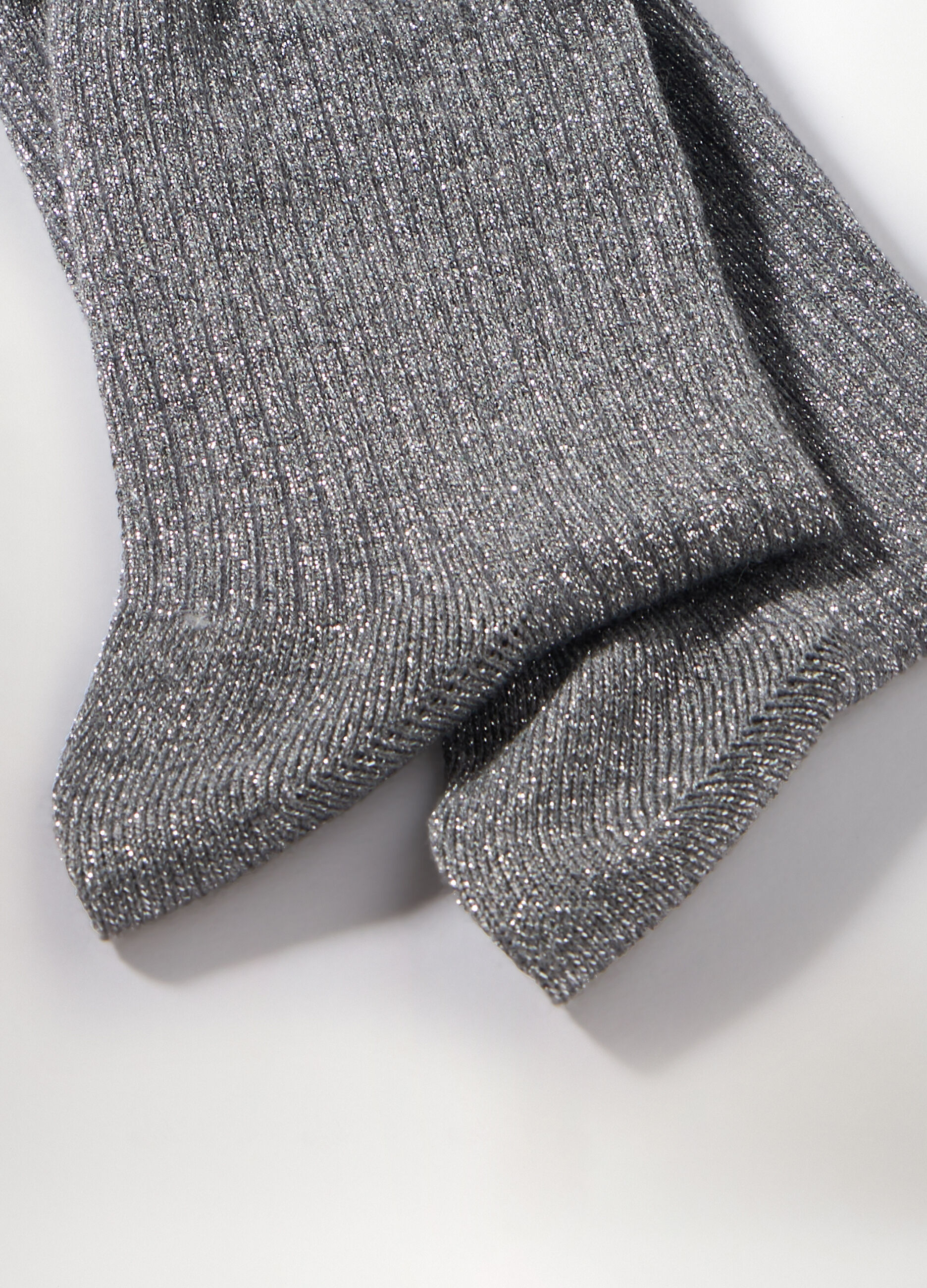 Calze misto cotone con filo lurex donna_1
