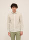 Camicia regular fit in cotone e lino a righe uomo_0
