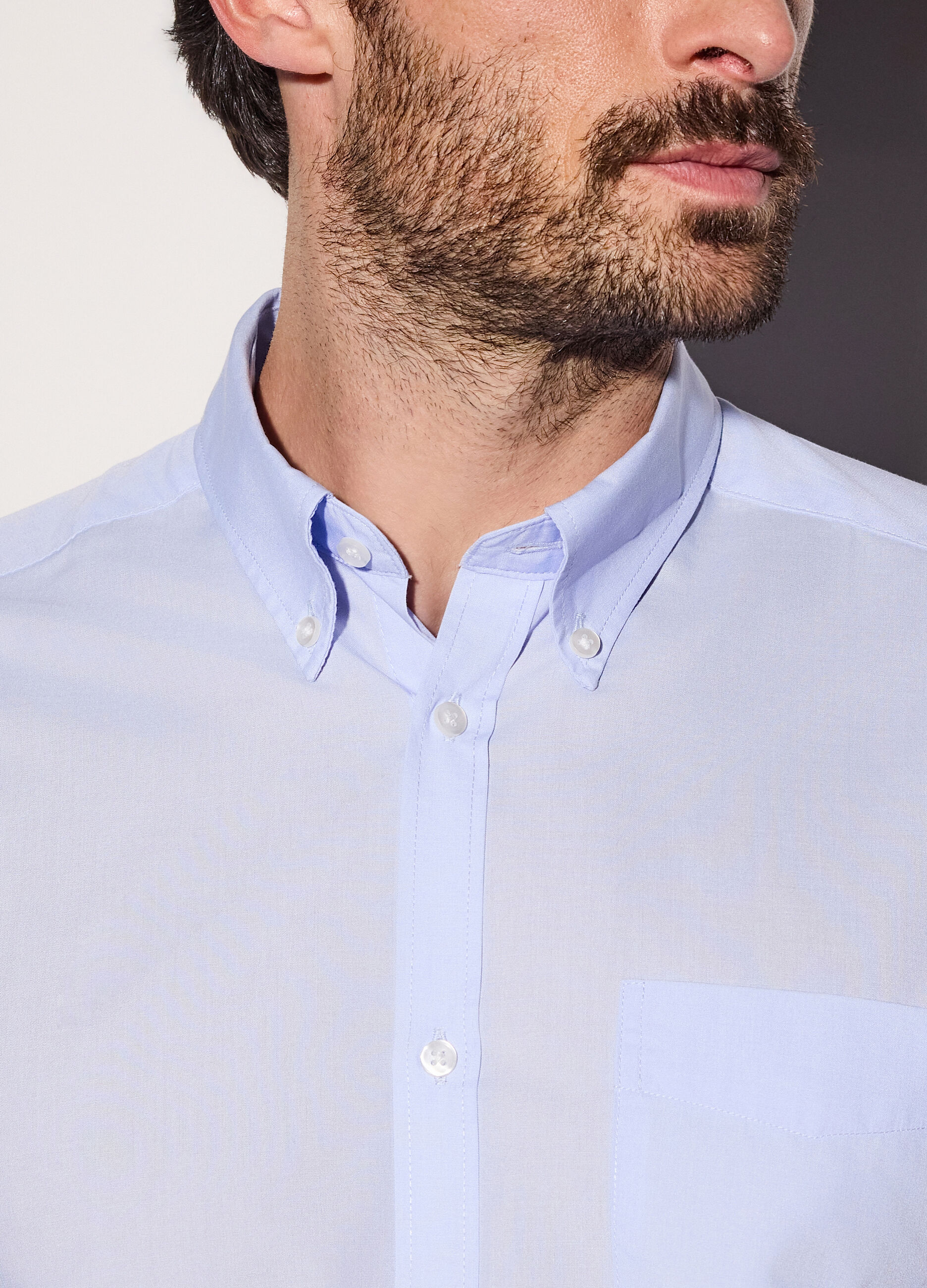 Camicia regular fit con colletto button down uomo
