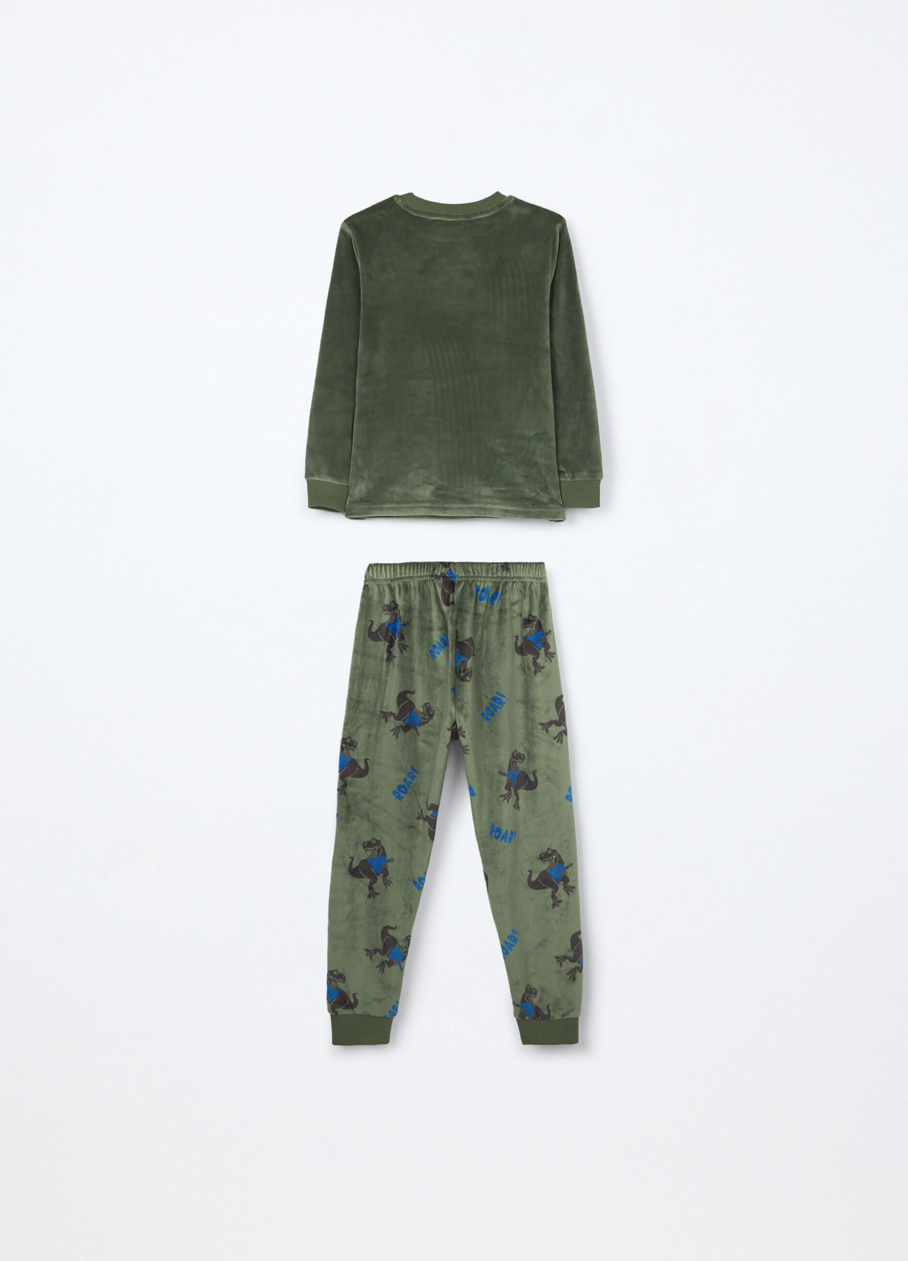 Set pigiama lungo in ciniglia bambino_1