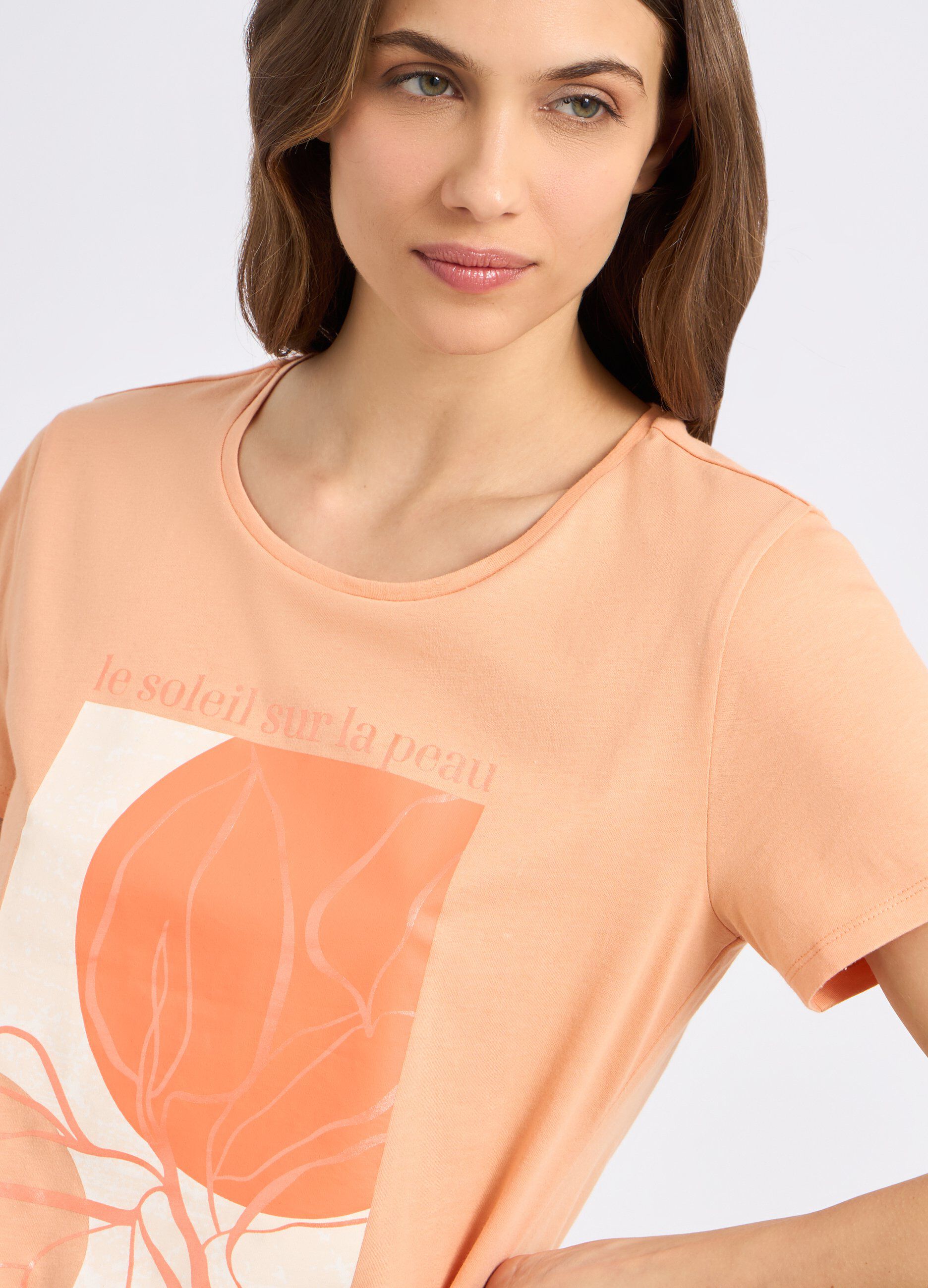 T-shirt in puro cotone con stampa donna_2