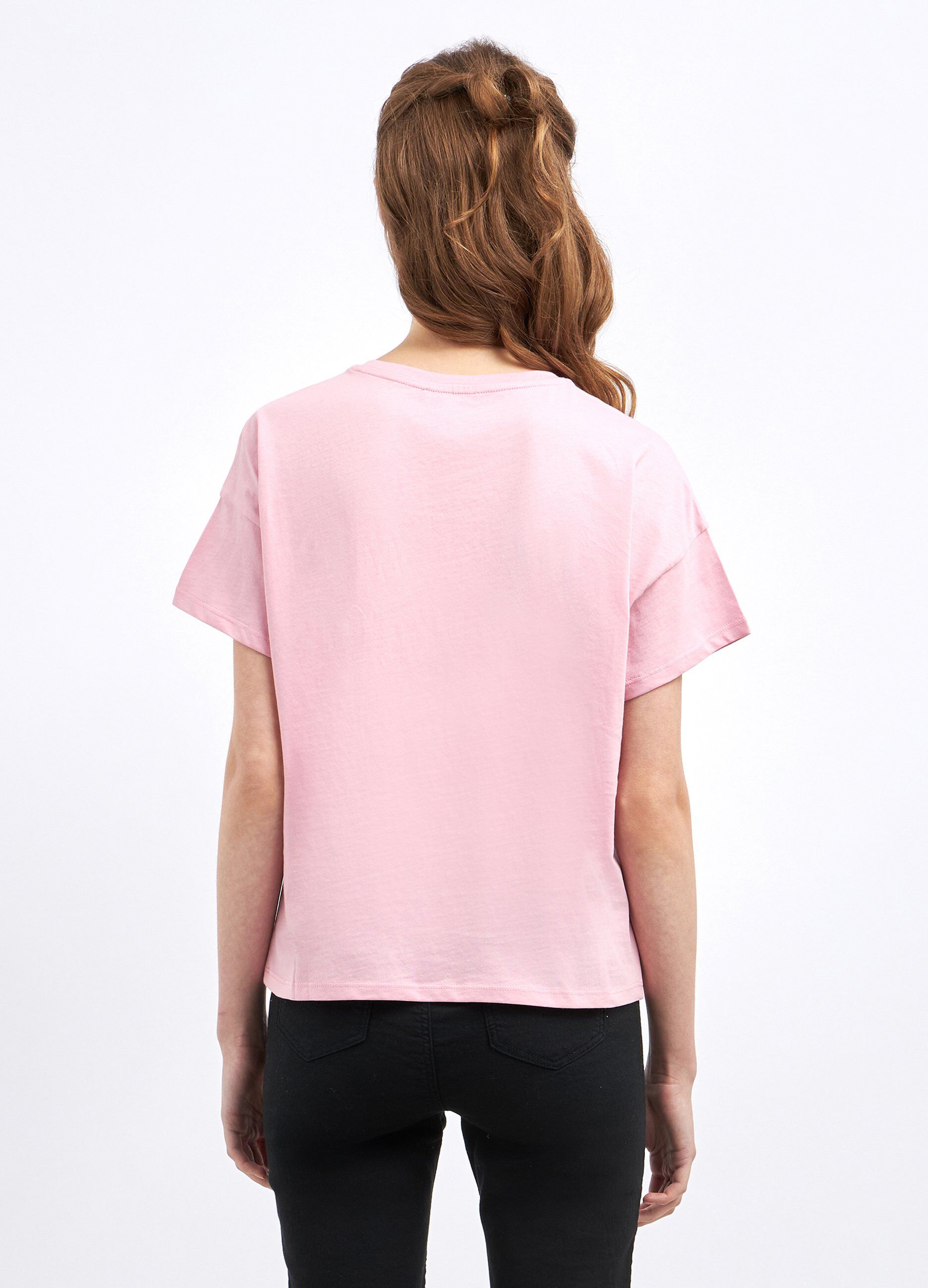 T-shirt in puro jersey di cotone con stampa donna_1