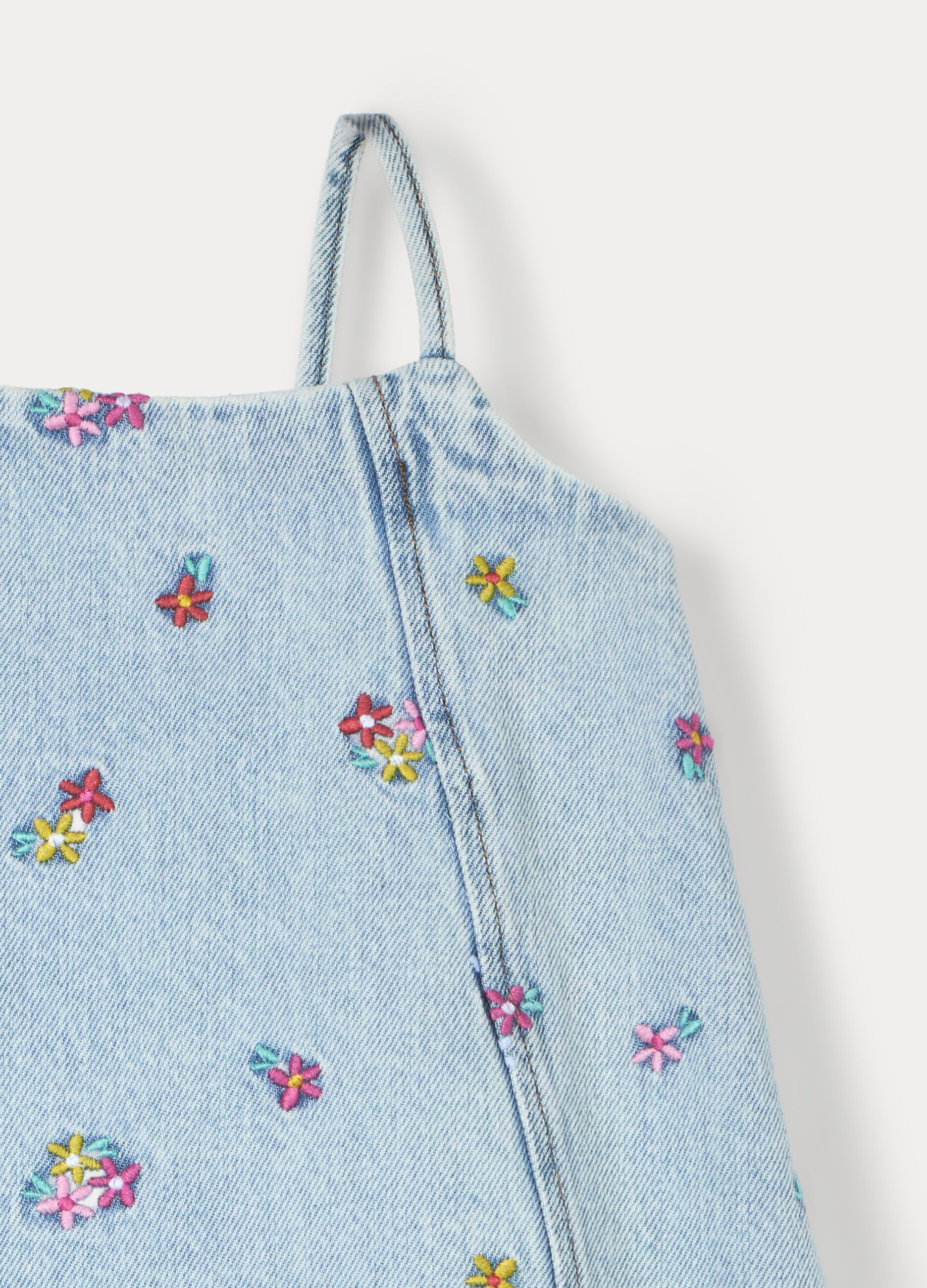 Vestito in denim misto cotone bimba_2