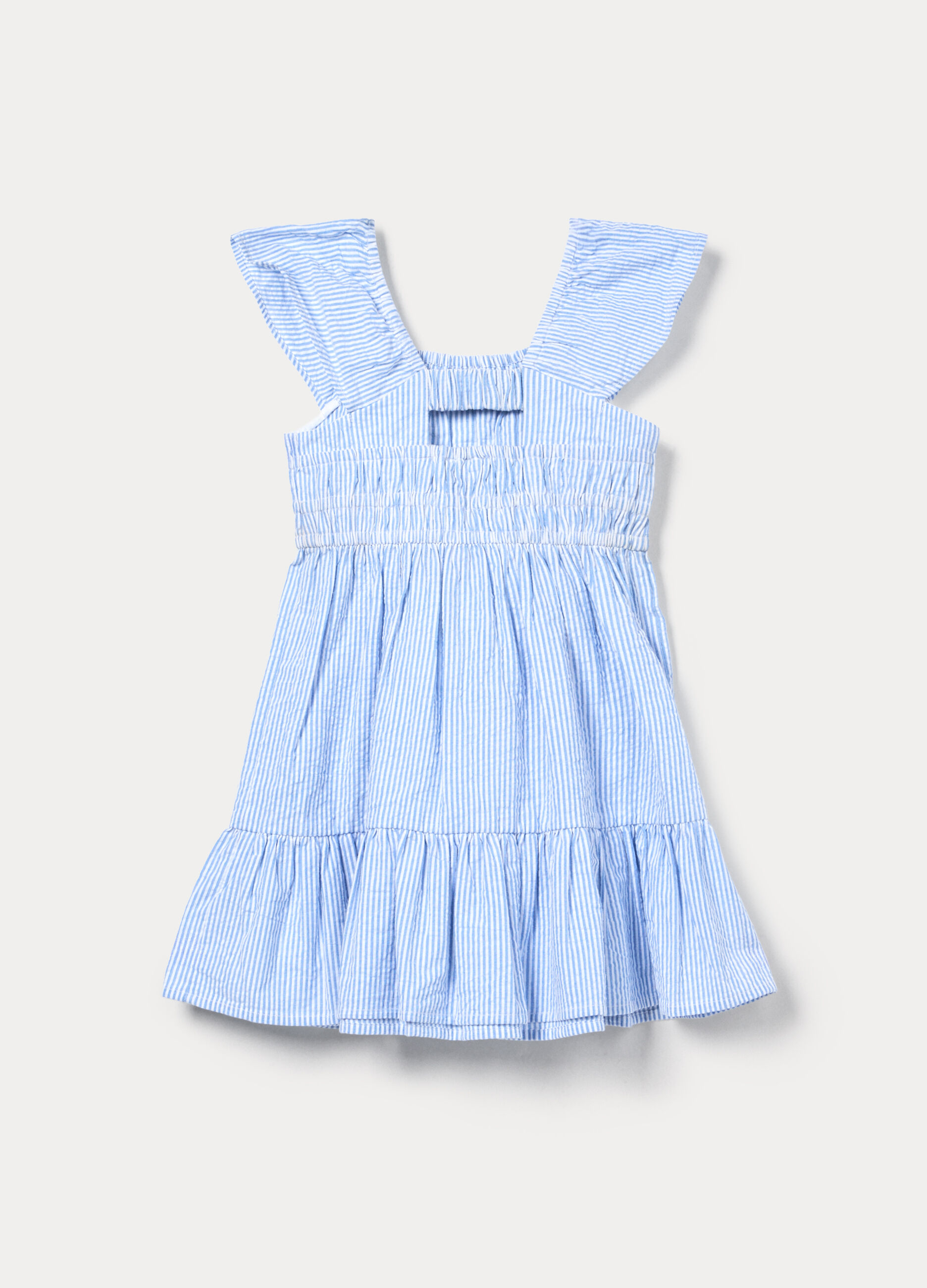 Vestito in puro cotone a righe bambina_1