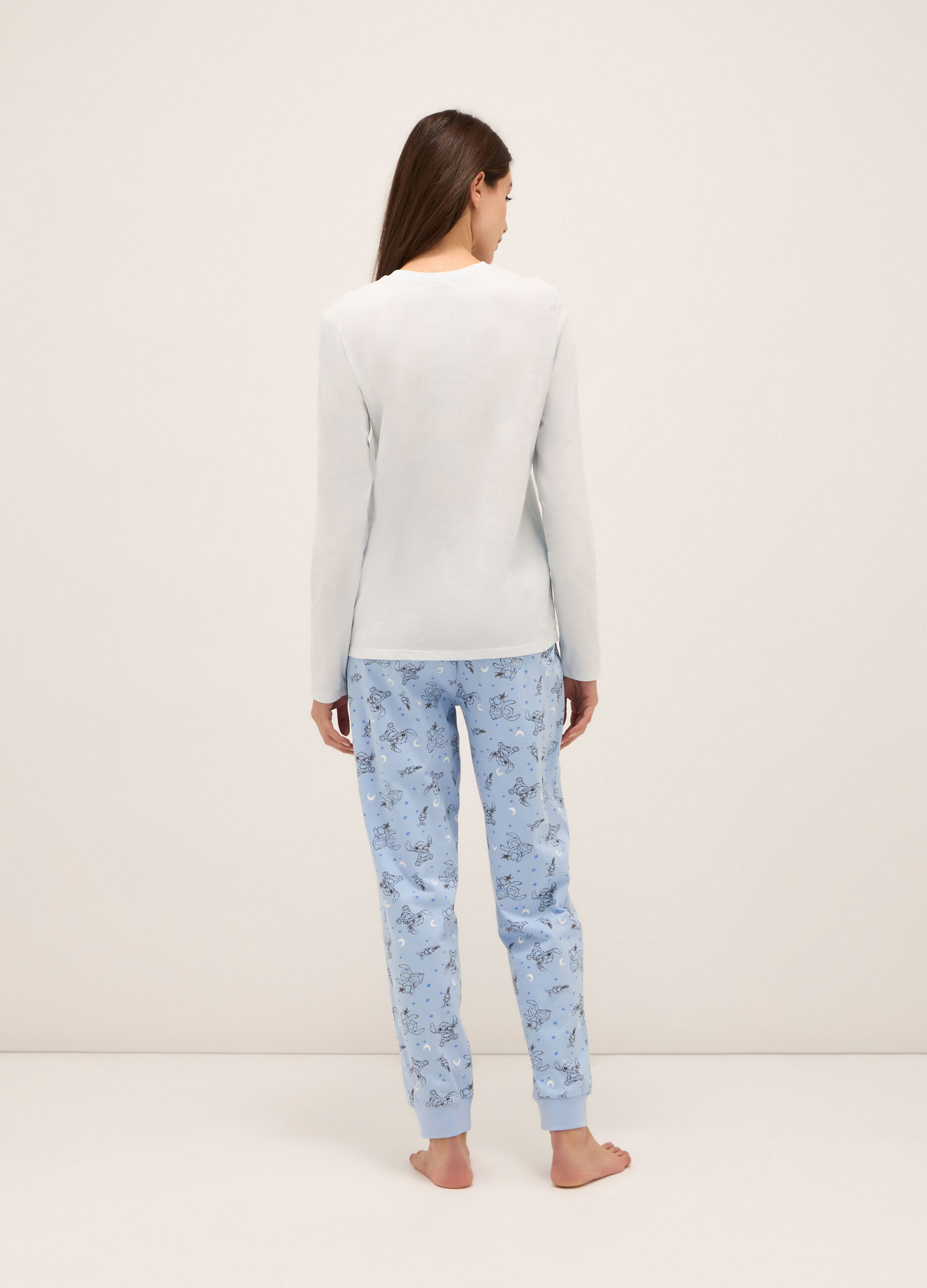 Set pigiama in jersey di puro cotone donna_1